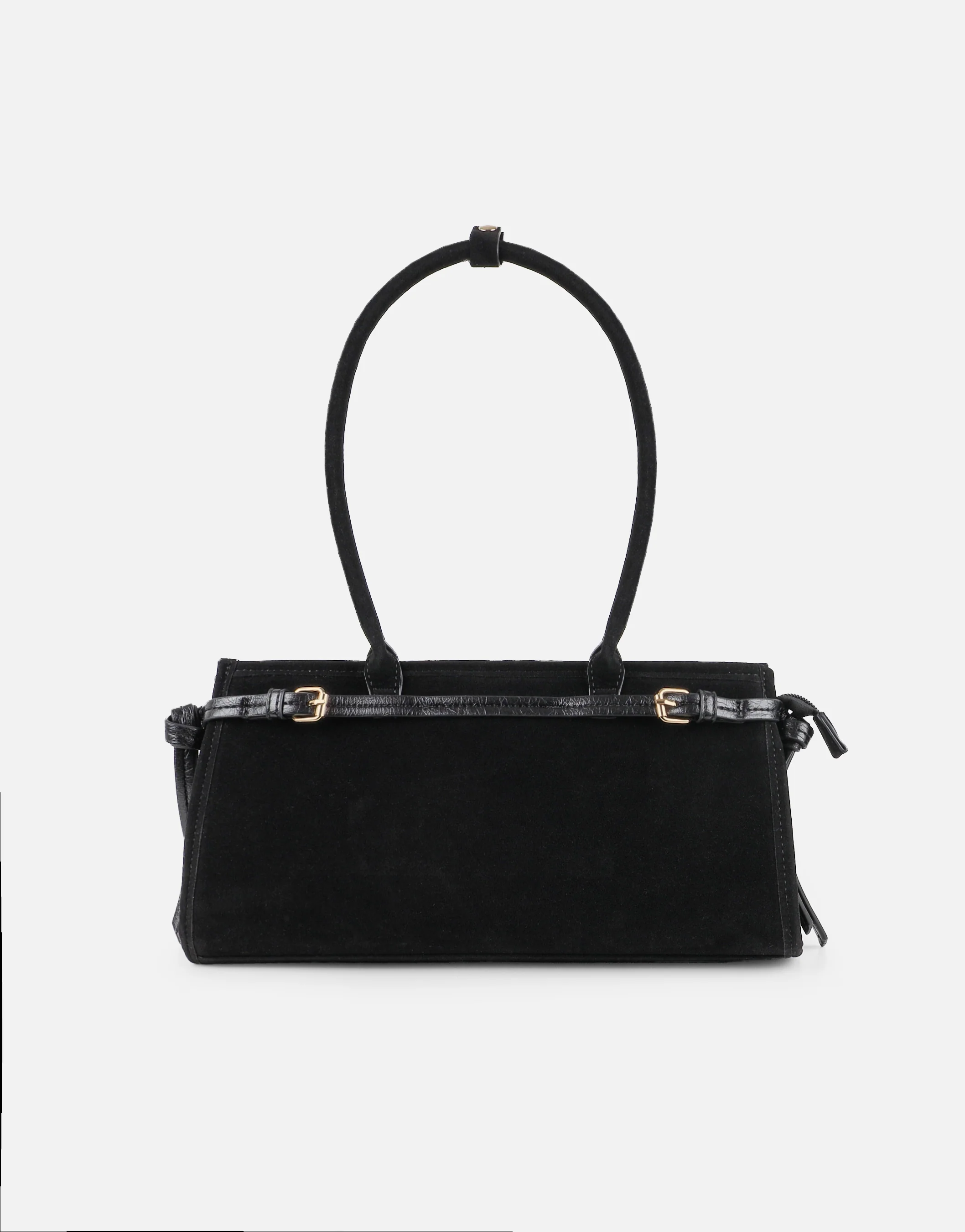 Eos Black Suede Handbag - Image 5