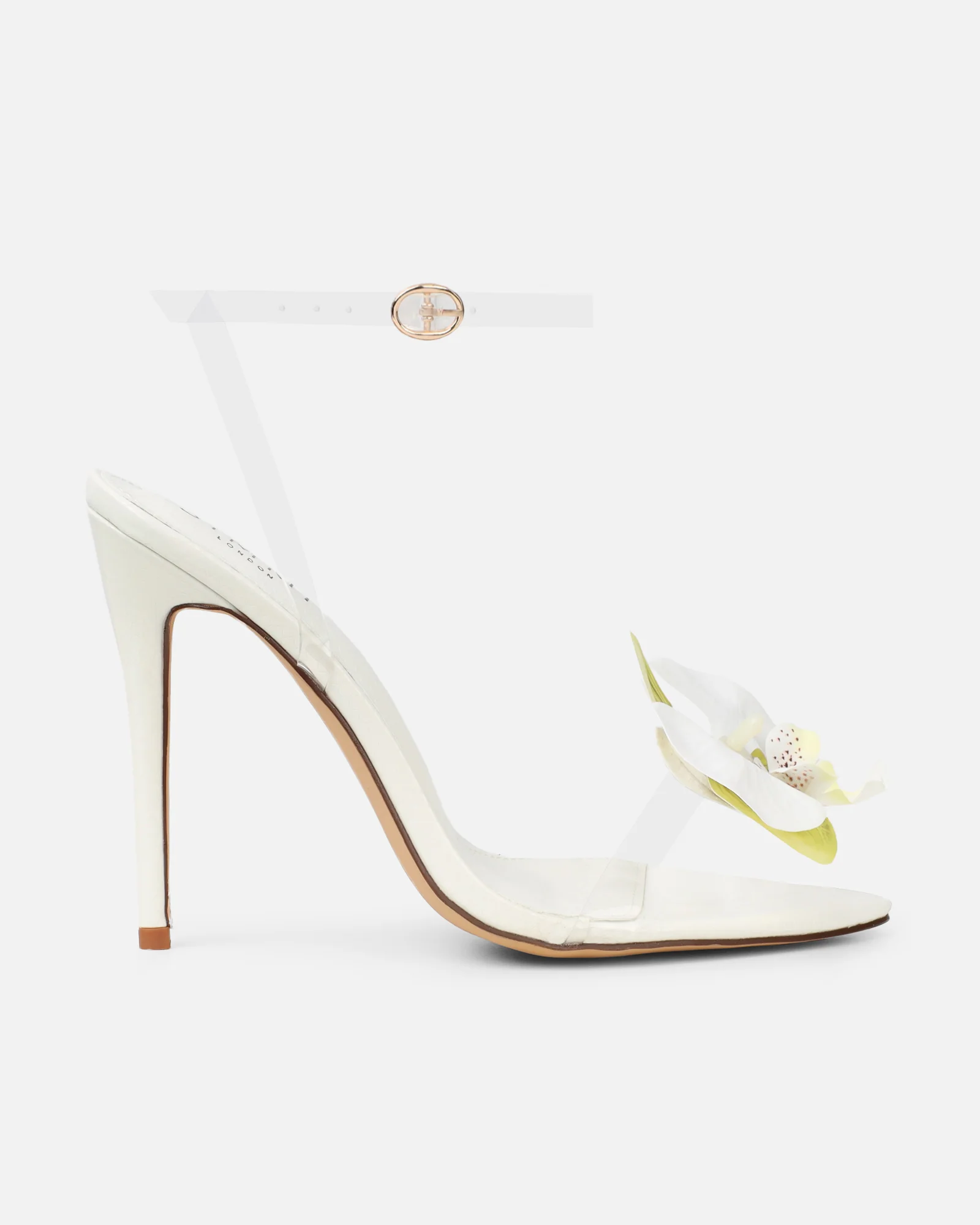 Erica White Snake Flower Embellished Heeled Sandals - Image 2
