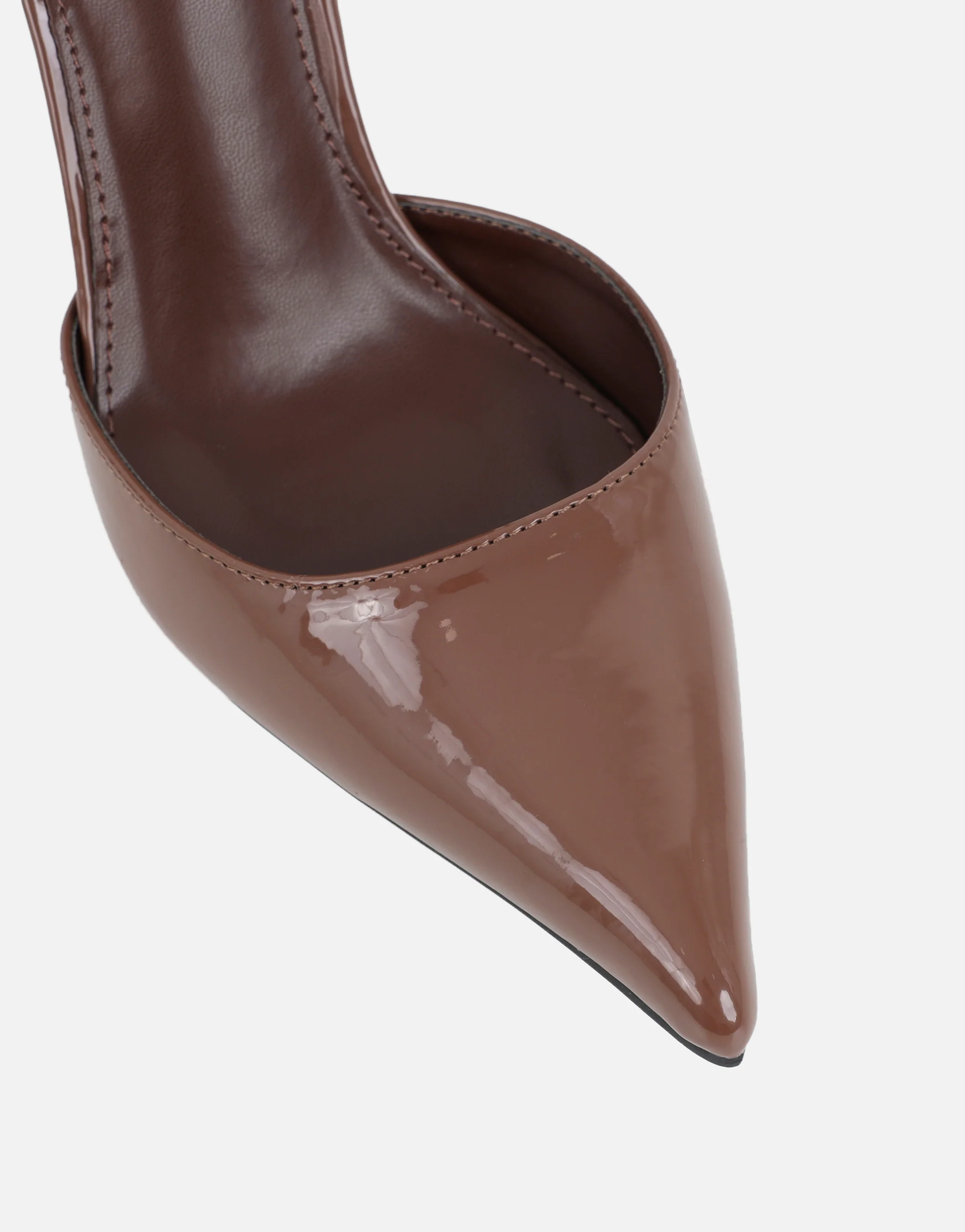 Erika Mocha Patent Court Shoes - Image 4