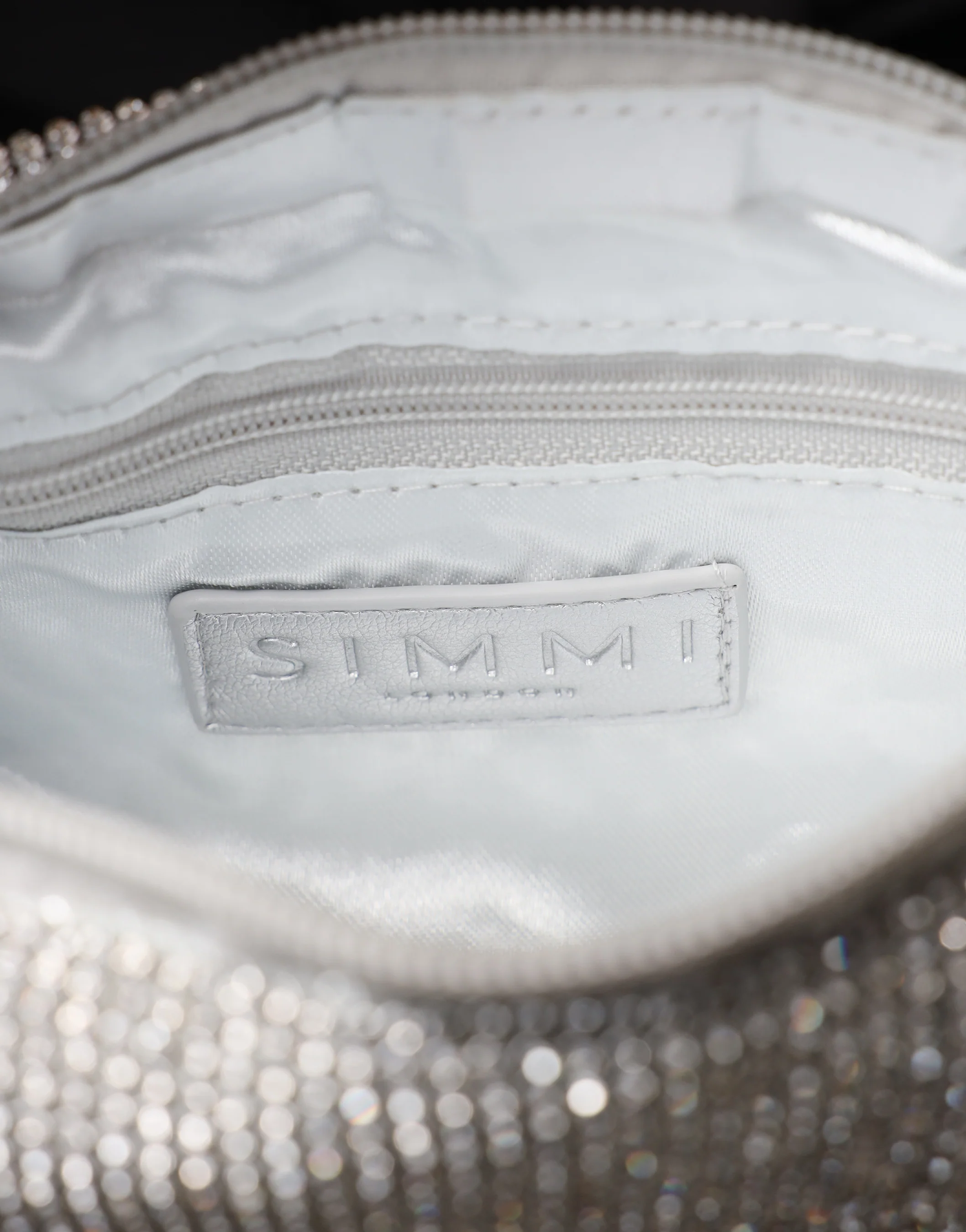 Erin Silver Diamante Knot Detail Handbag - Image 5