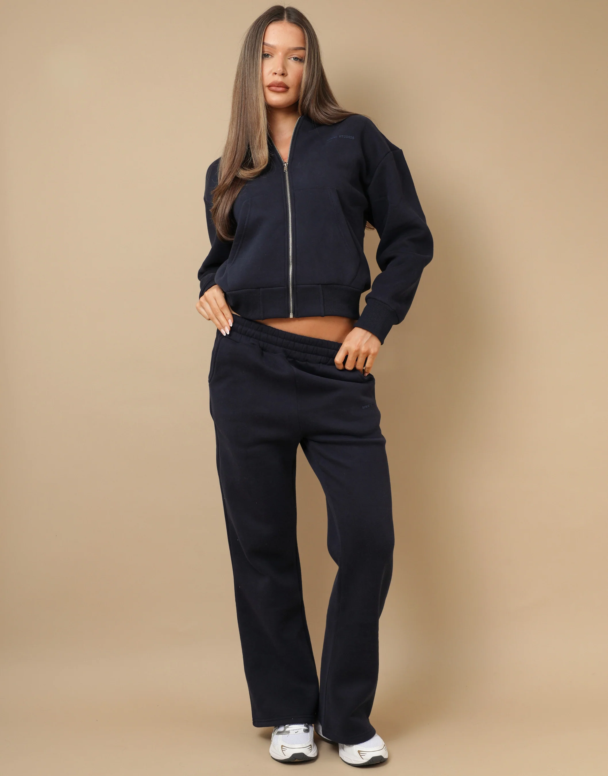 Nova Simmi Studios Essentials Zip Through Hoodie in Navy - Image 3