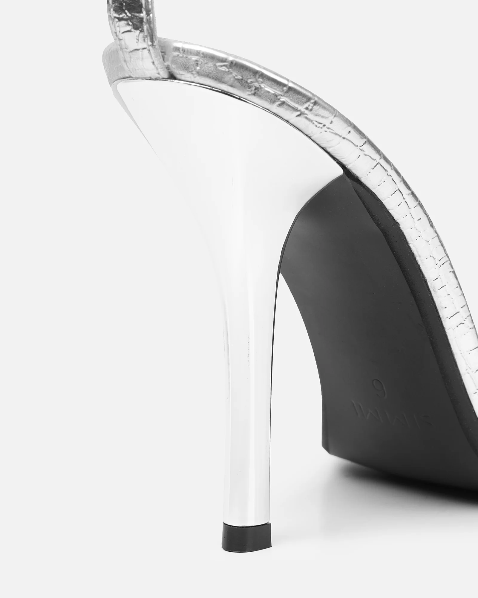 Dosia Silver Snake Effect Two Part Sandals - Image 3