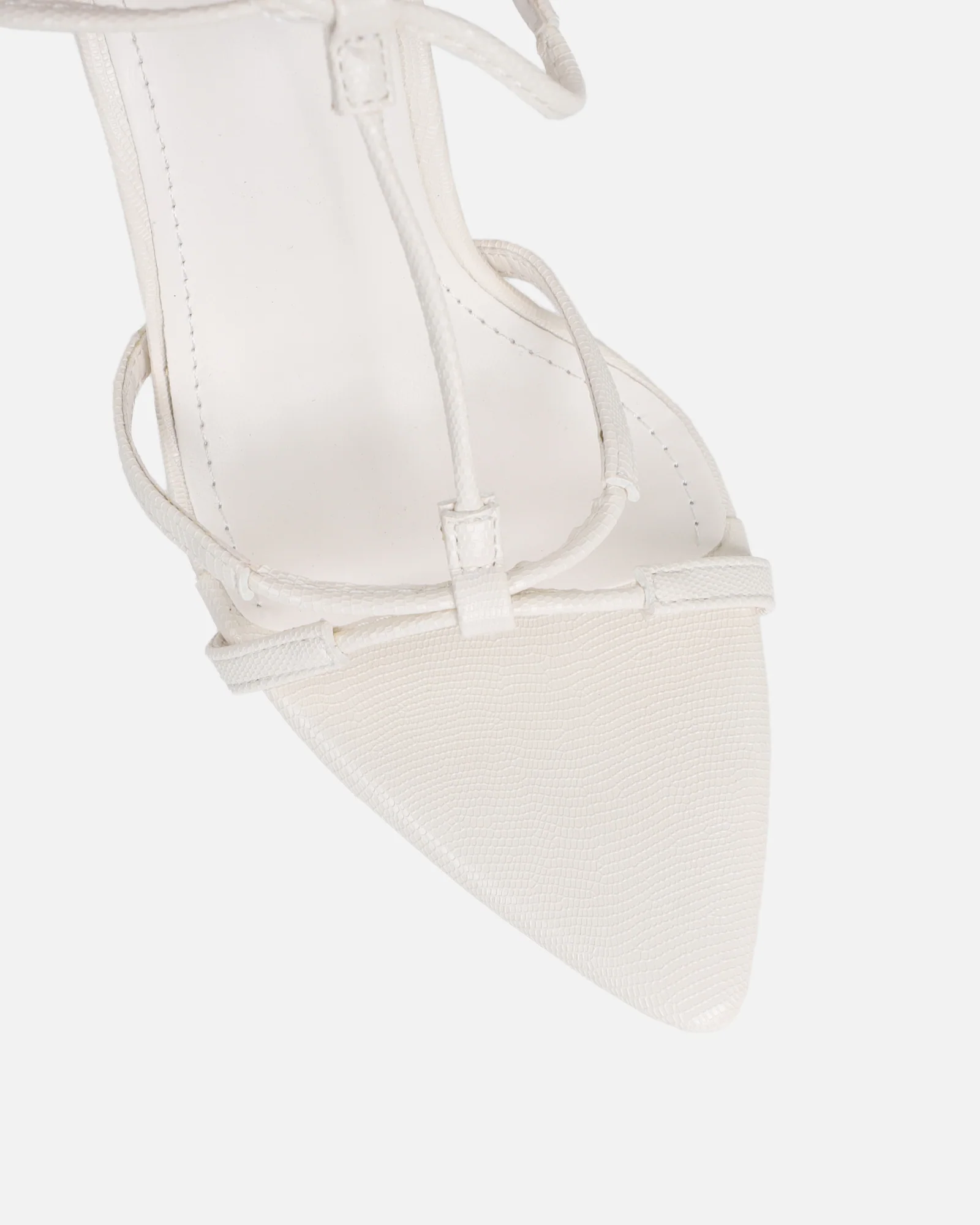 Evara Stone Lizard Strappy Heeled Sandals - Image 4