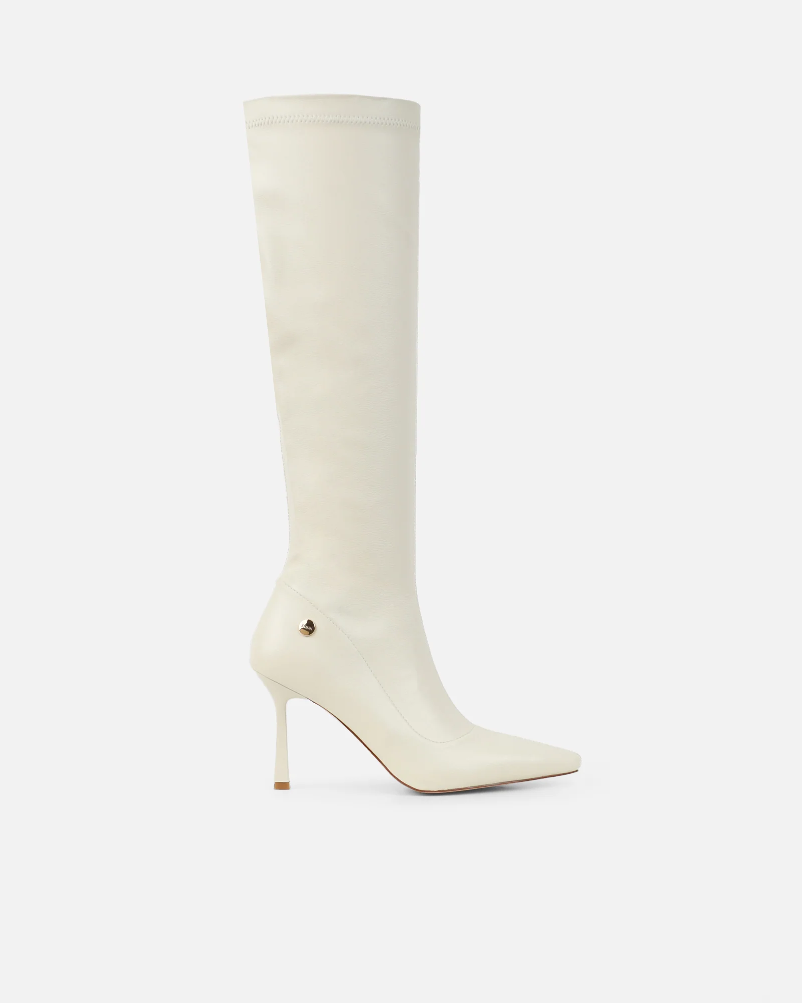 Fabbian Stone Stretch Heeled Knee High Boots - Image 2
