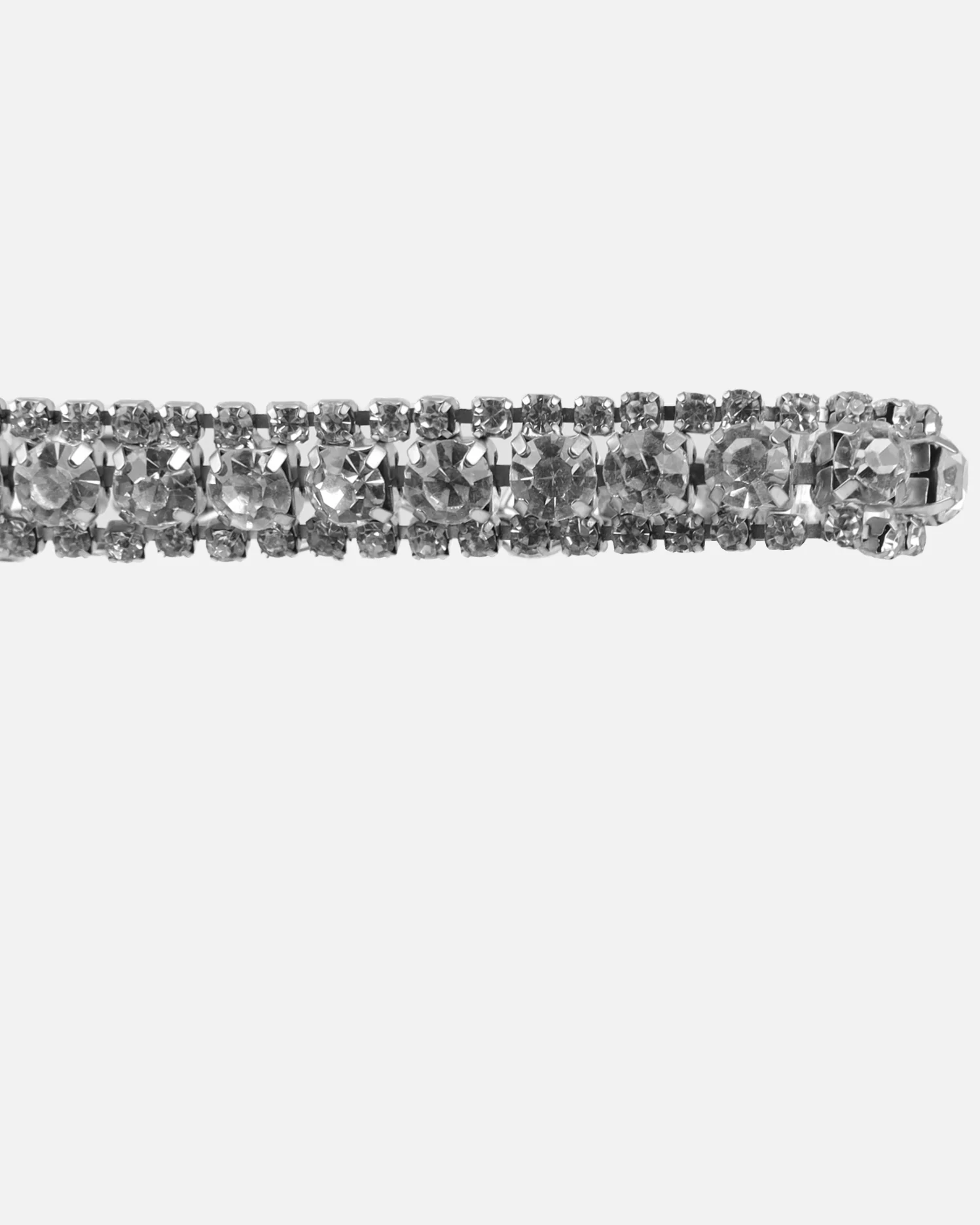 Faiith Clear Gold Metallic Diamante Anklet Heeled Sandals - Image 3