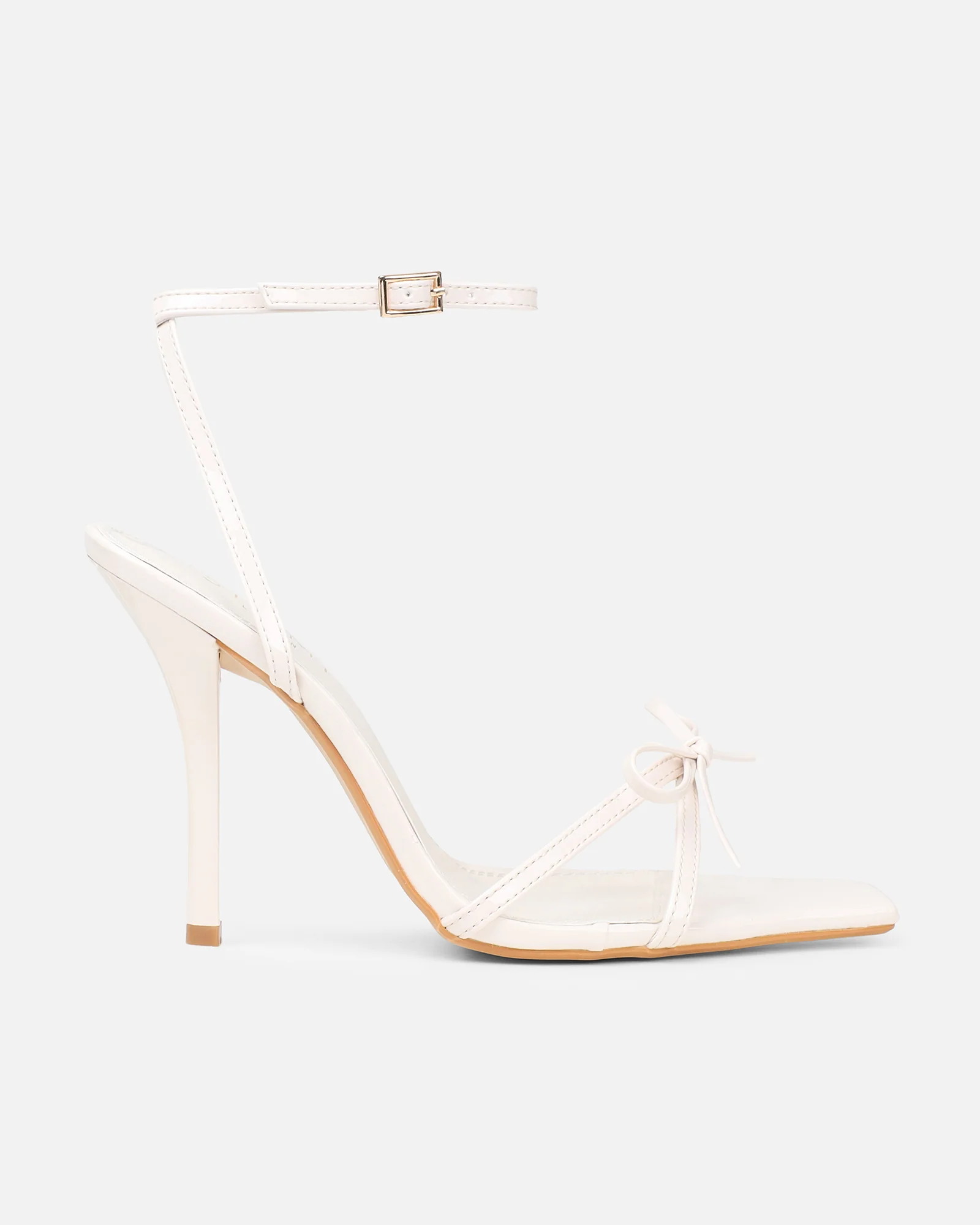 Faron Stone Patent Bow Detail Heeled Sandals - Image 2