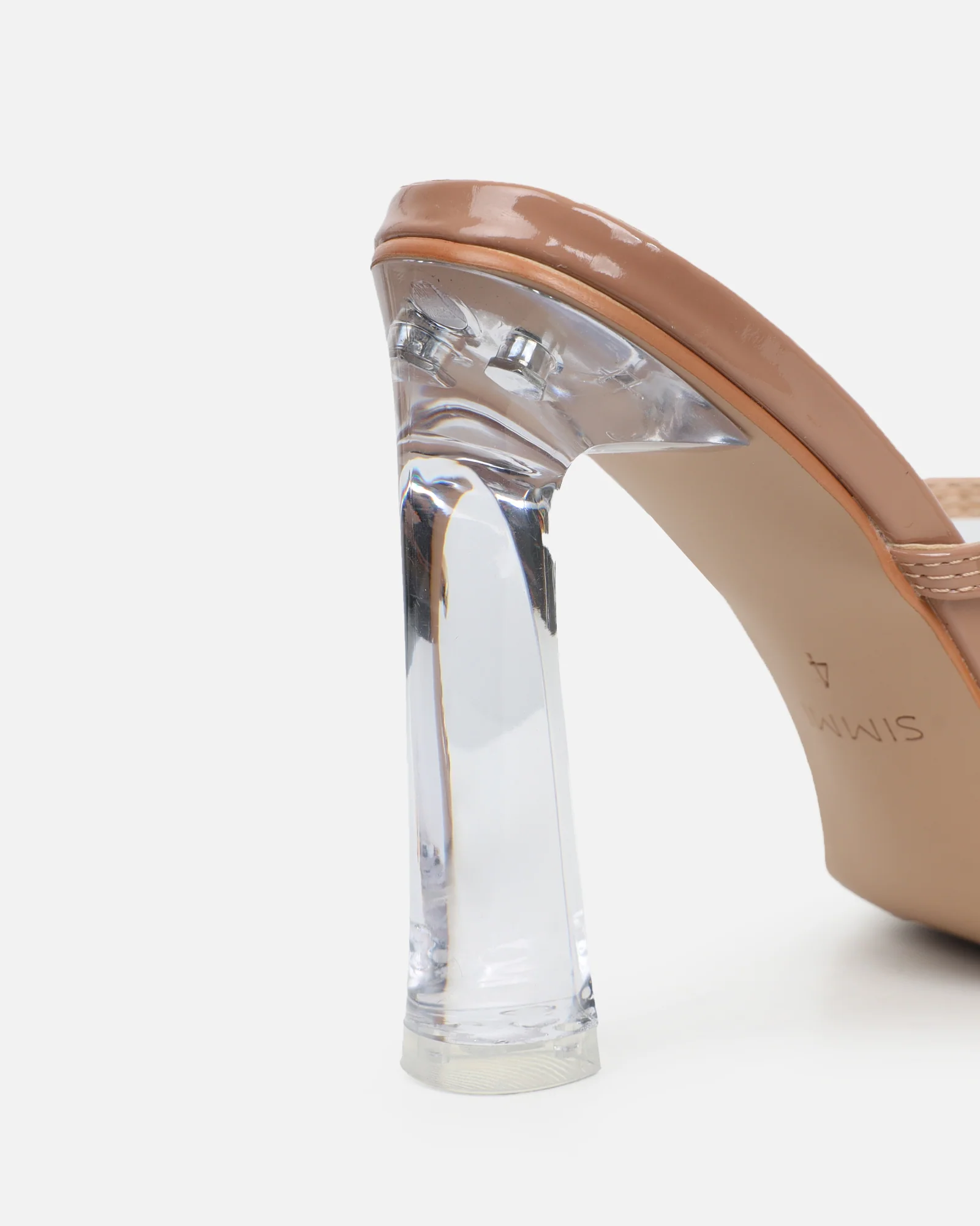 Ferney Nude Patent Diamante Mules - Image 3