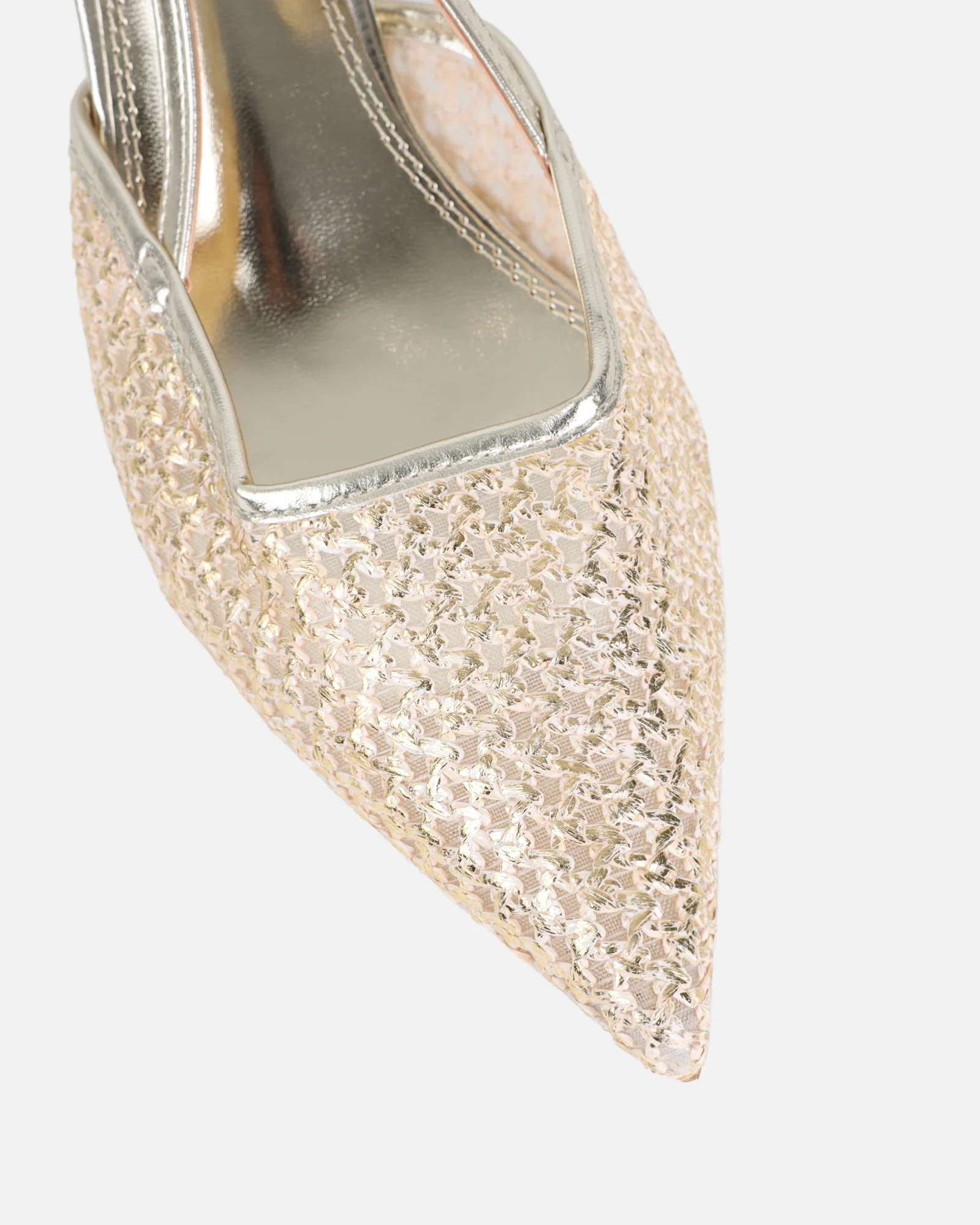 Filo Gold Woven Slingback Courts - Image 4