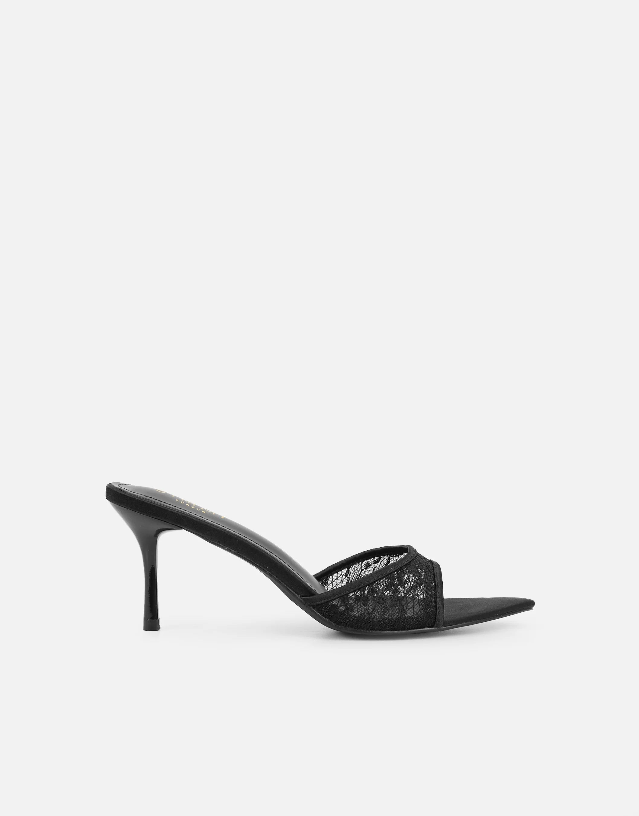 Fiorella Black Lace Mules - Image 2