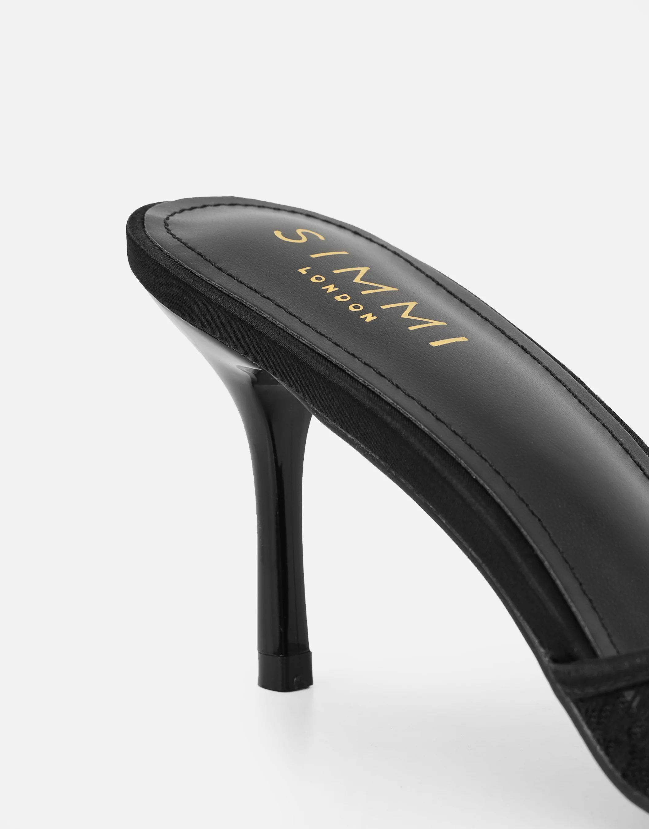 Fiorella Black Lace Mules - Image 3