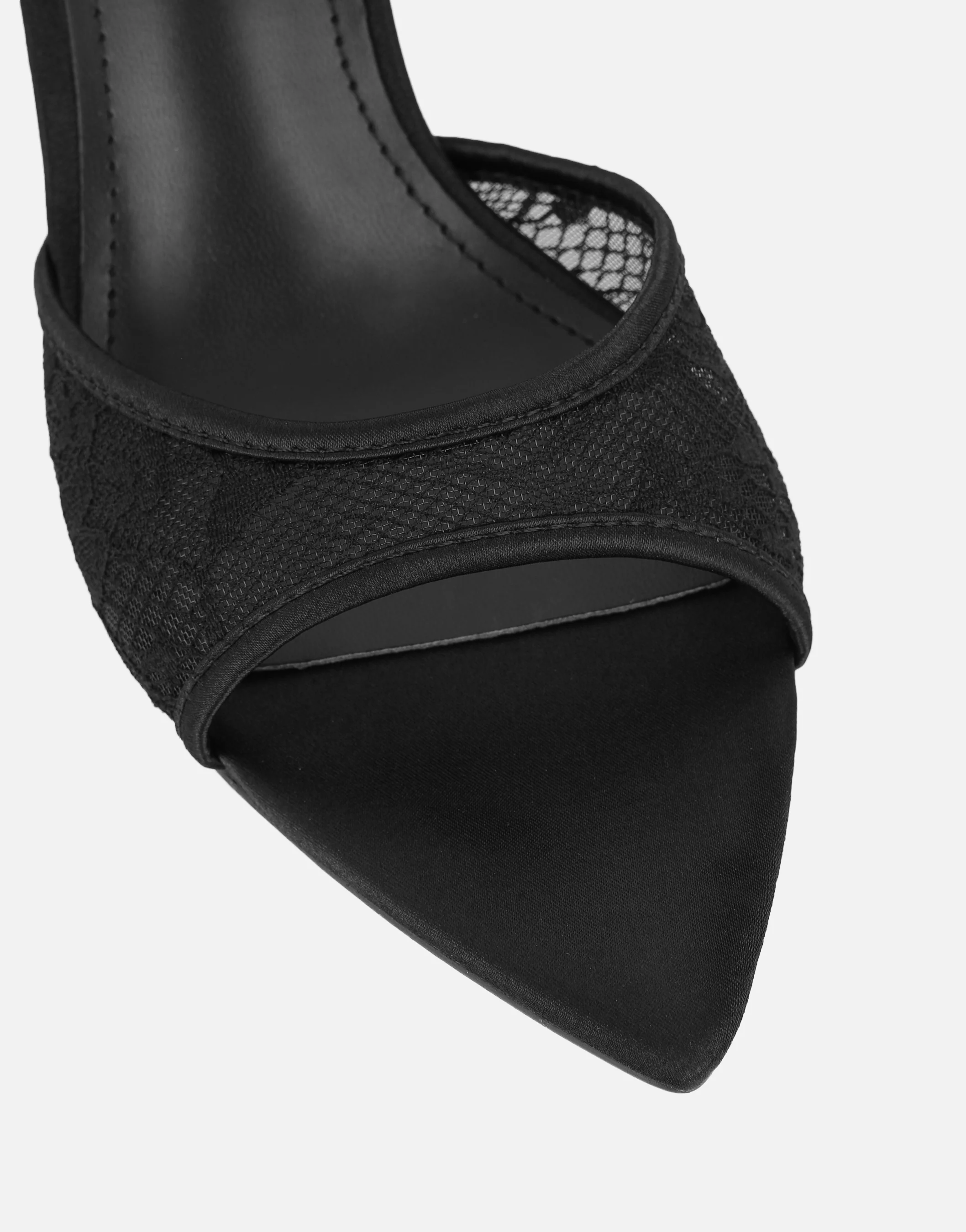 Fiorella Black Lace Mules - Image 4