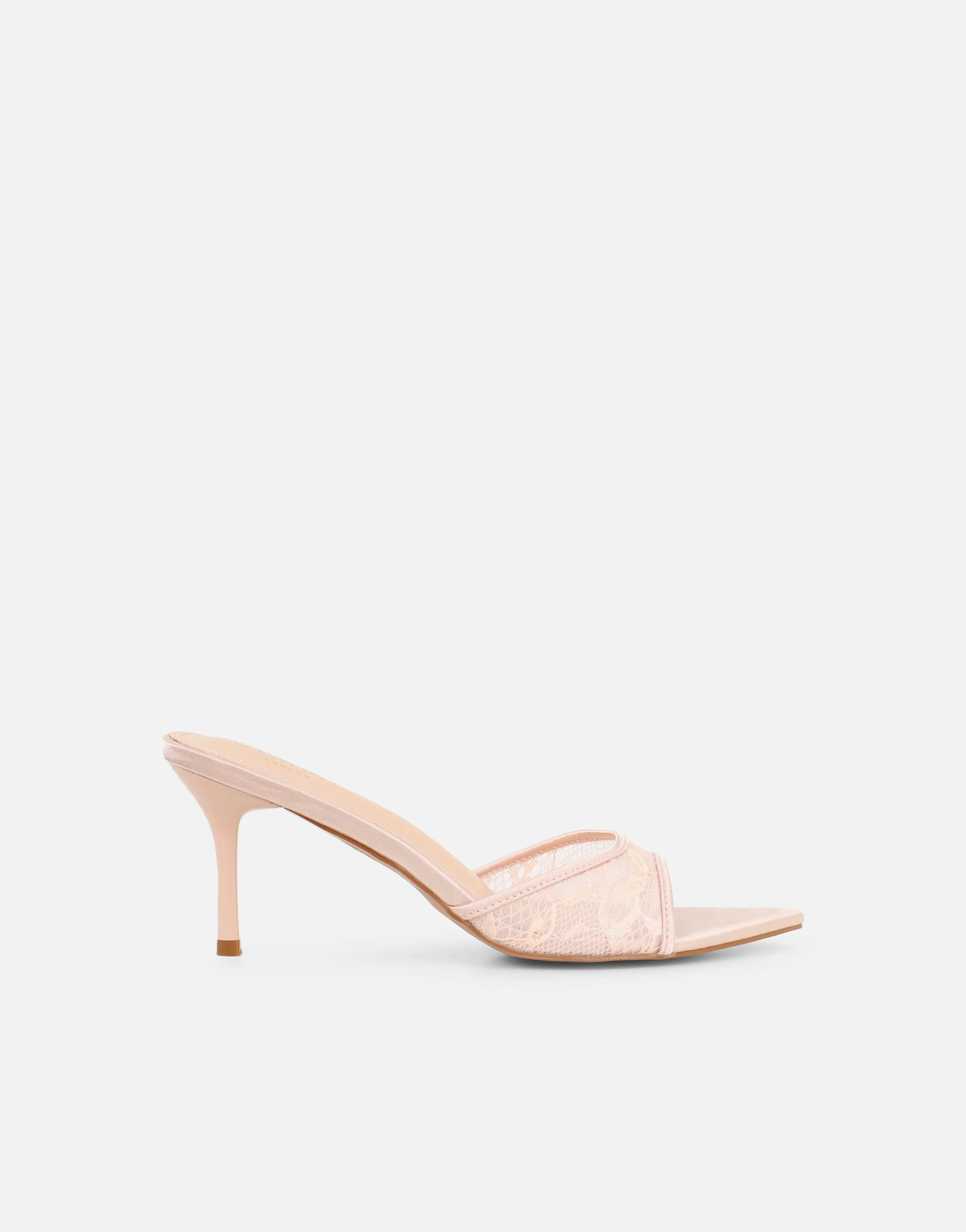 Fiorella Blush Lace Mules - Image 2