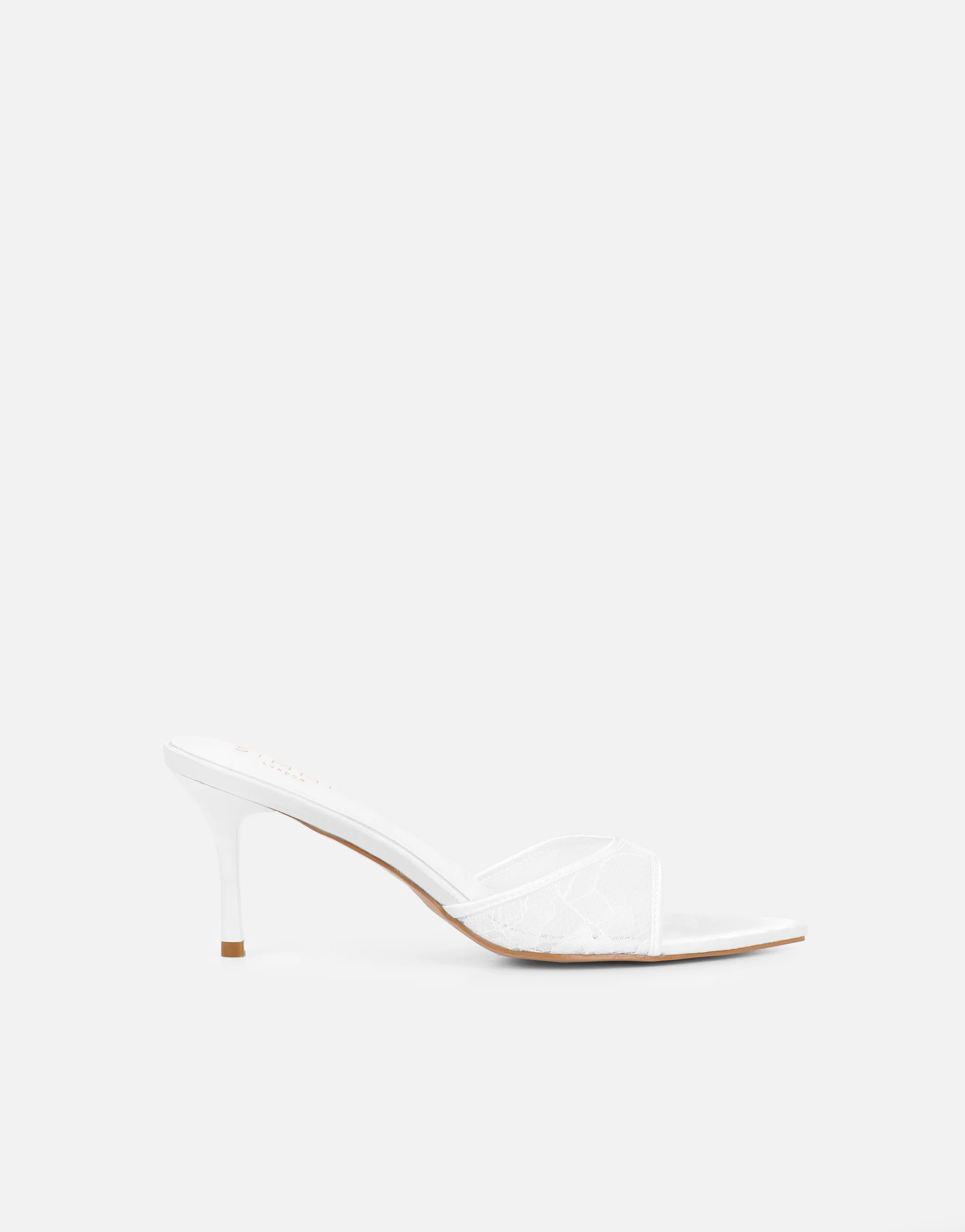 Fiorella White Lace Mules - Image 2
