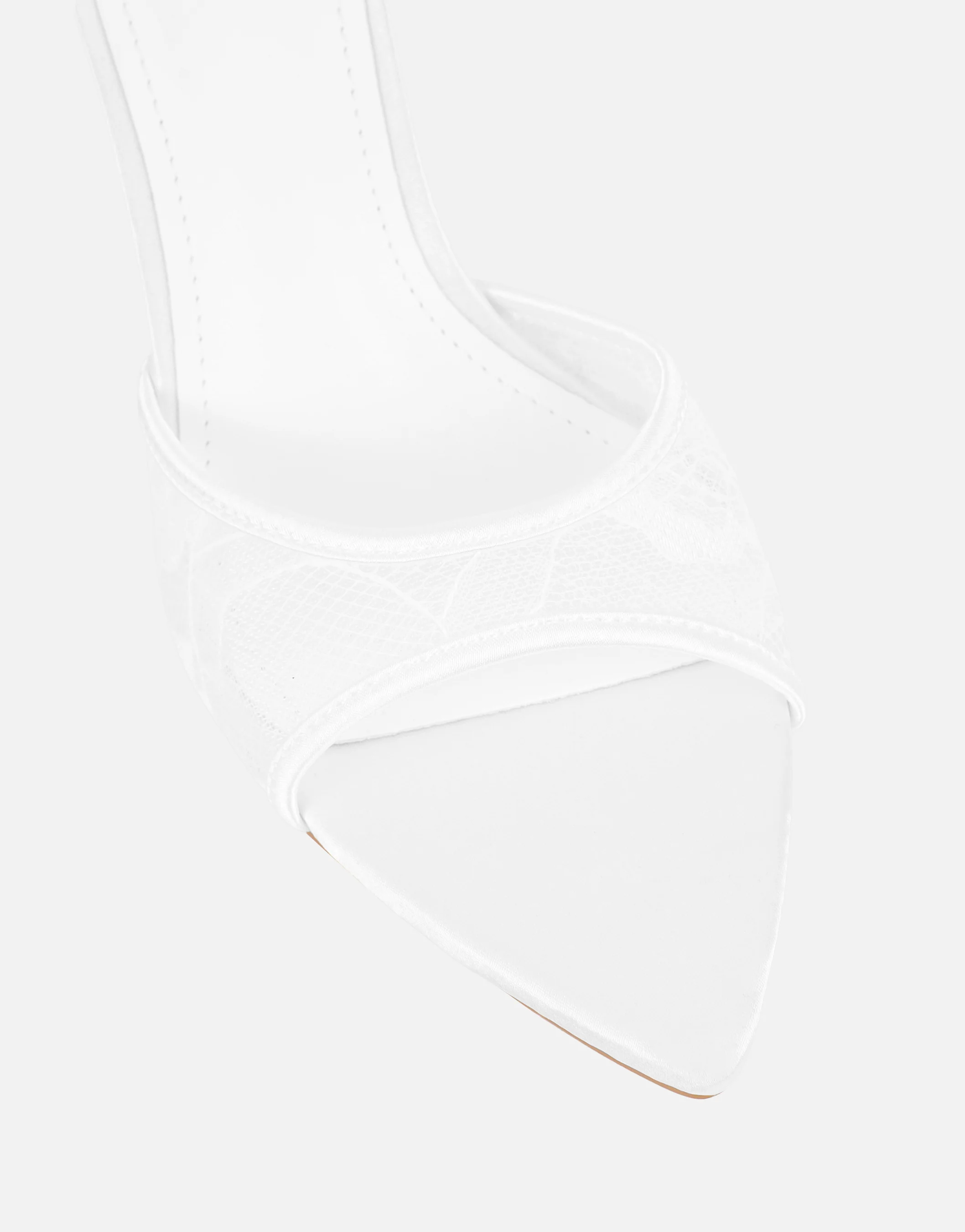 Fiorella White Lace Mules - Image 4