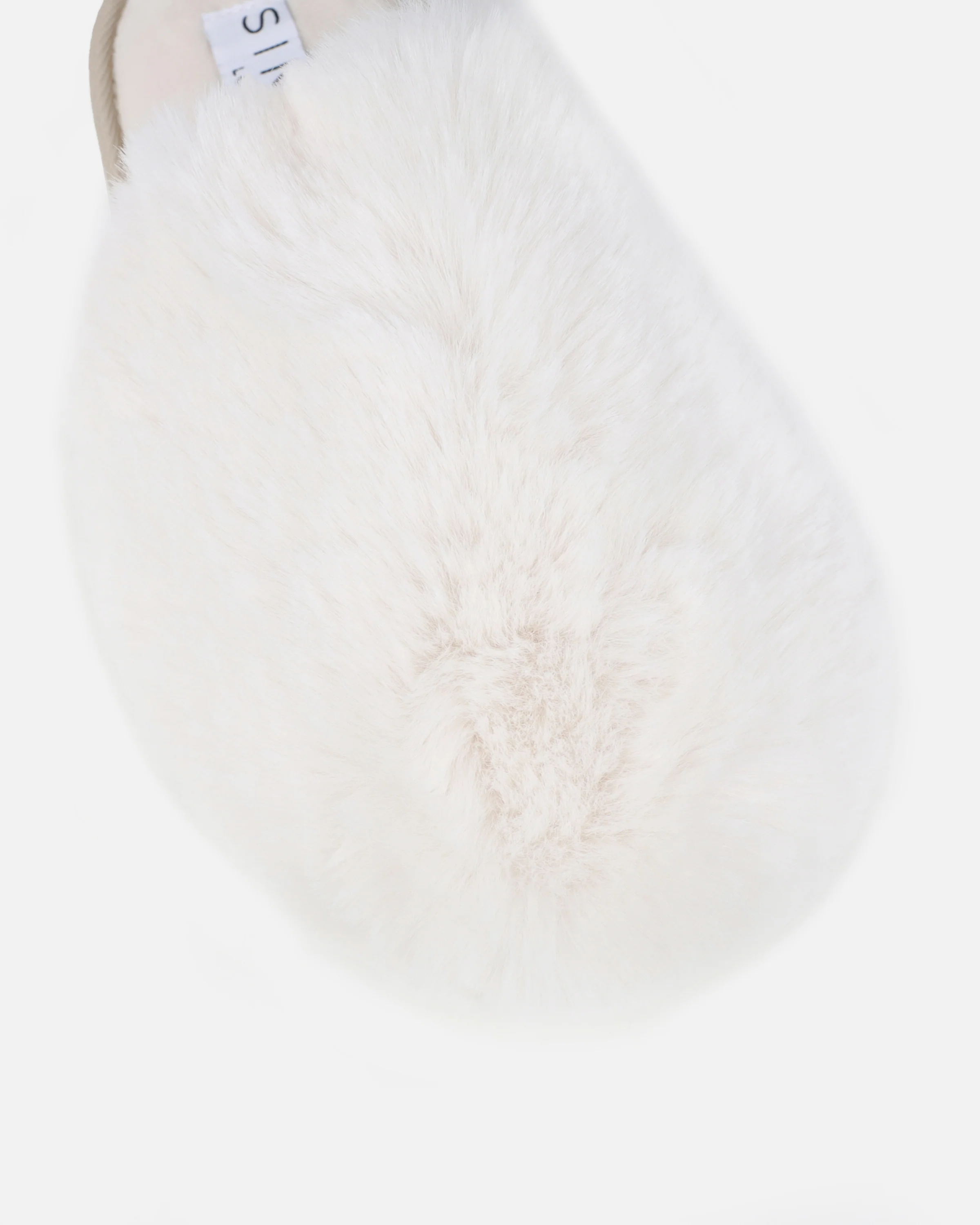 Fluff Cream Faux Fur Round Slippers - Image 4