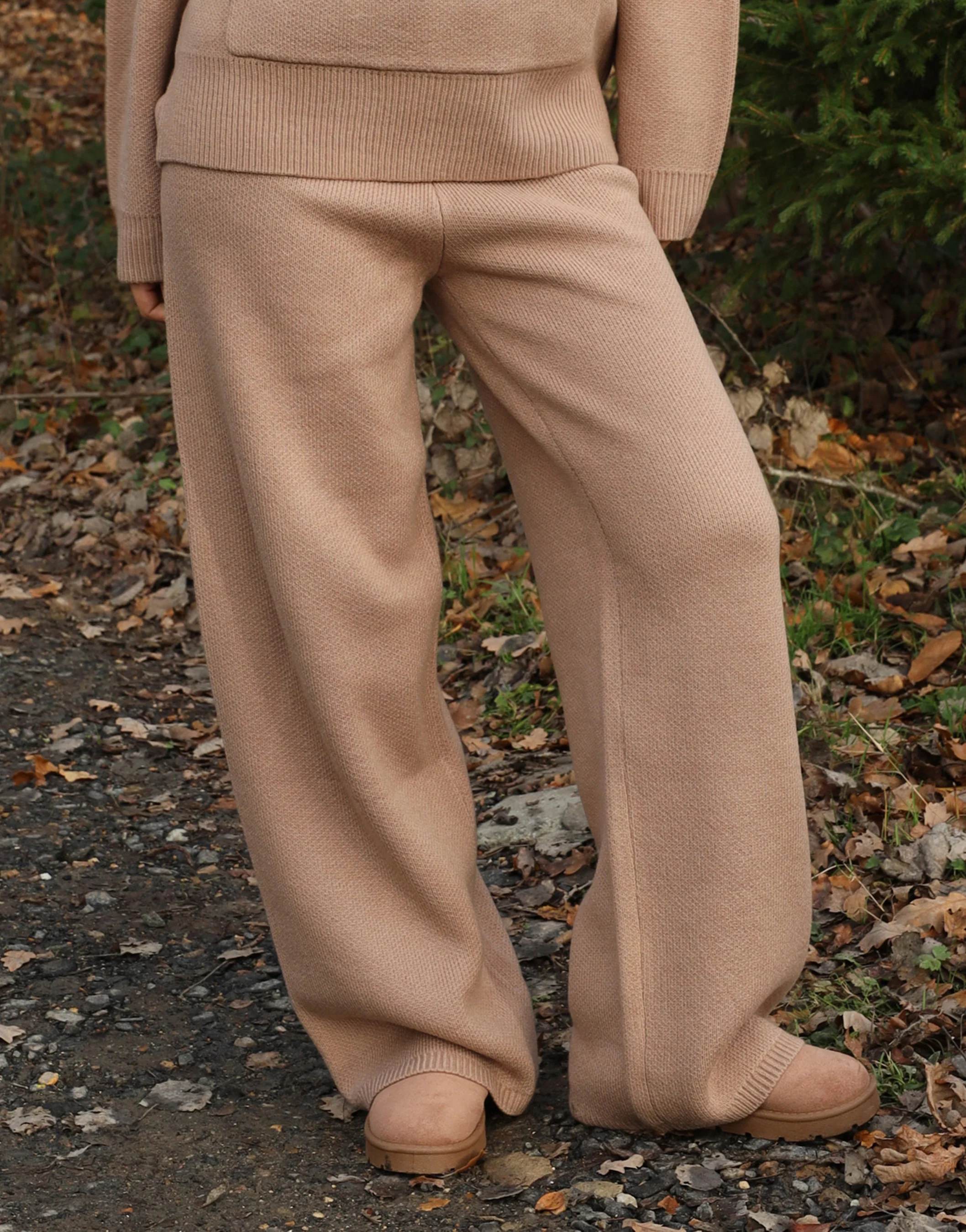 Freya Simmi Studios Heavy Knit Trousers In Mocha - Image 3