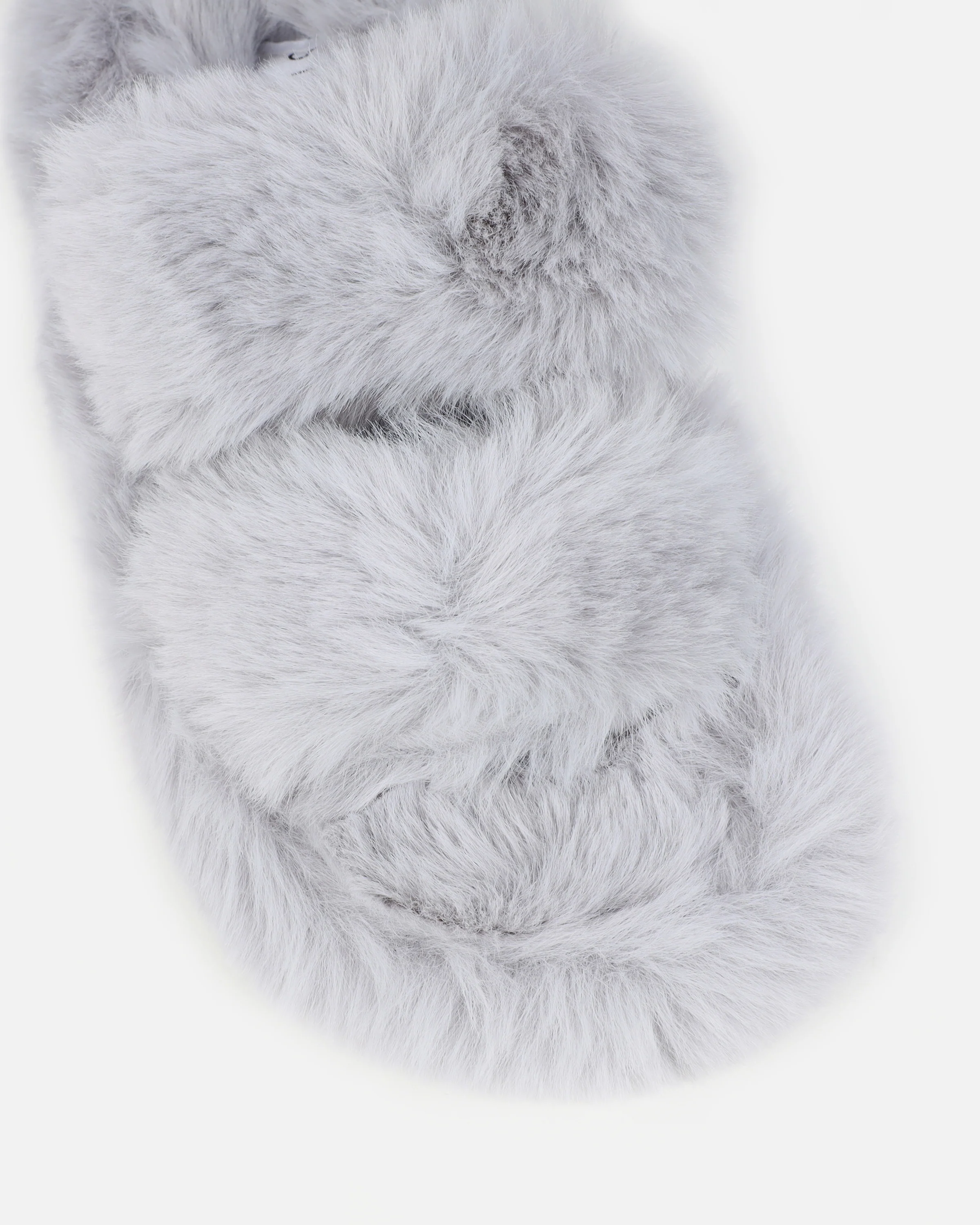 Fuzziest Grey Faux Fur Fluffy Slippers - Image 4