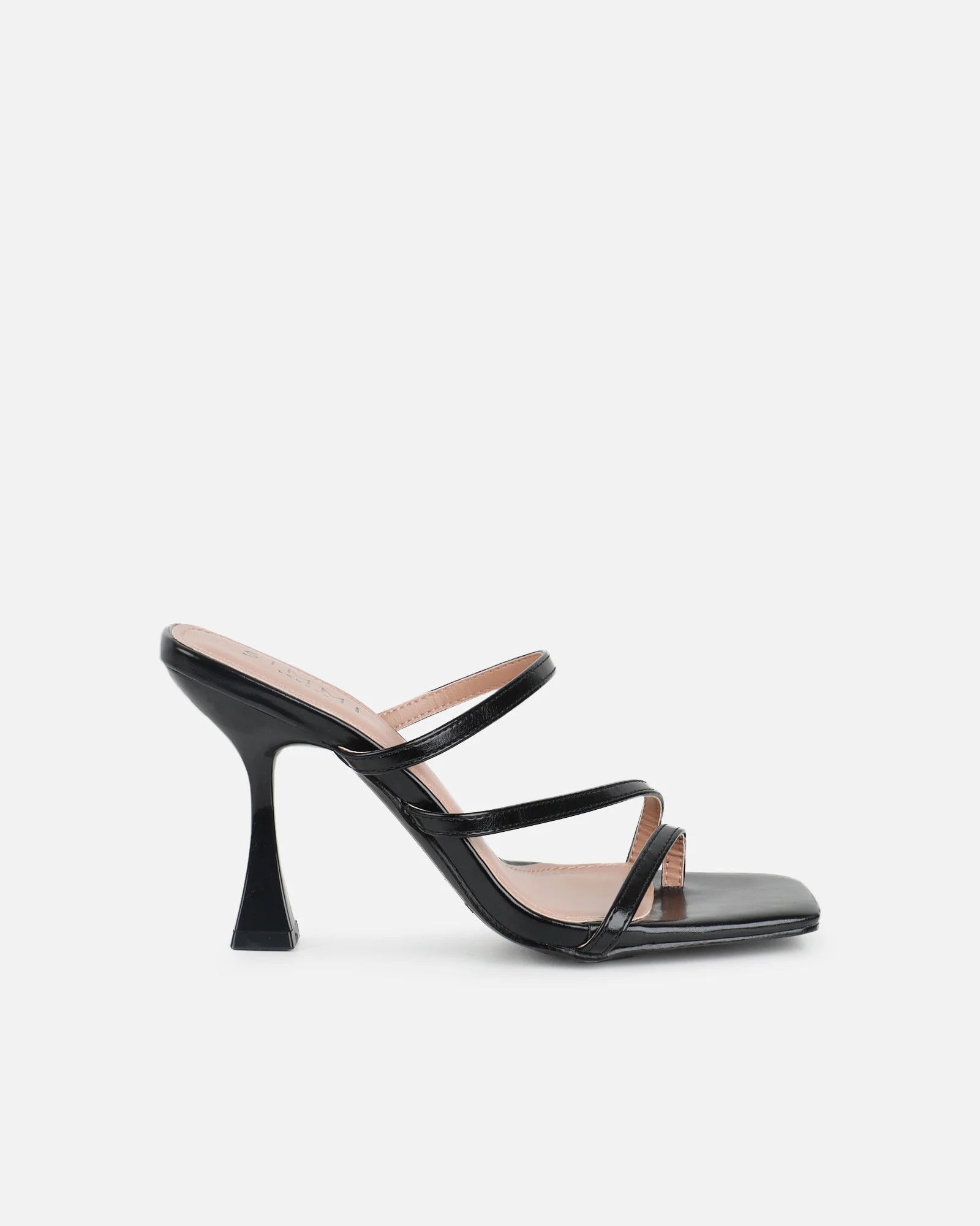 Gail Black Strappy Mules - Image 2