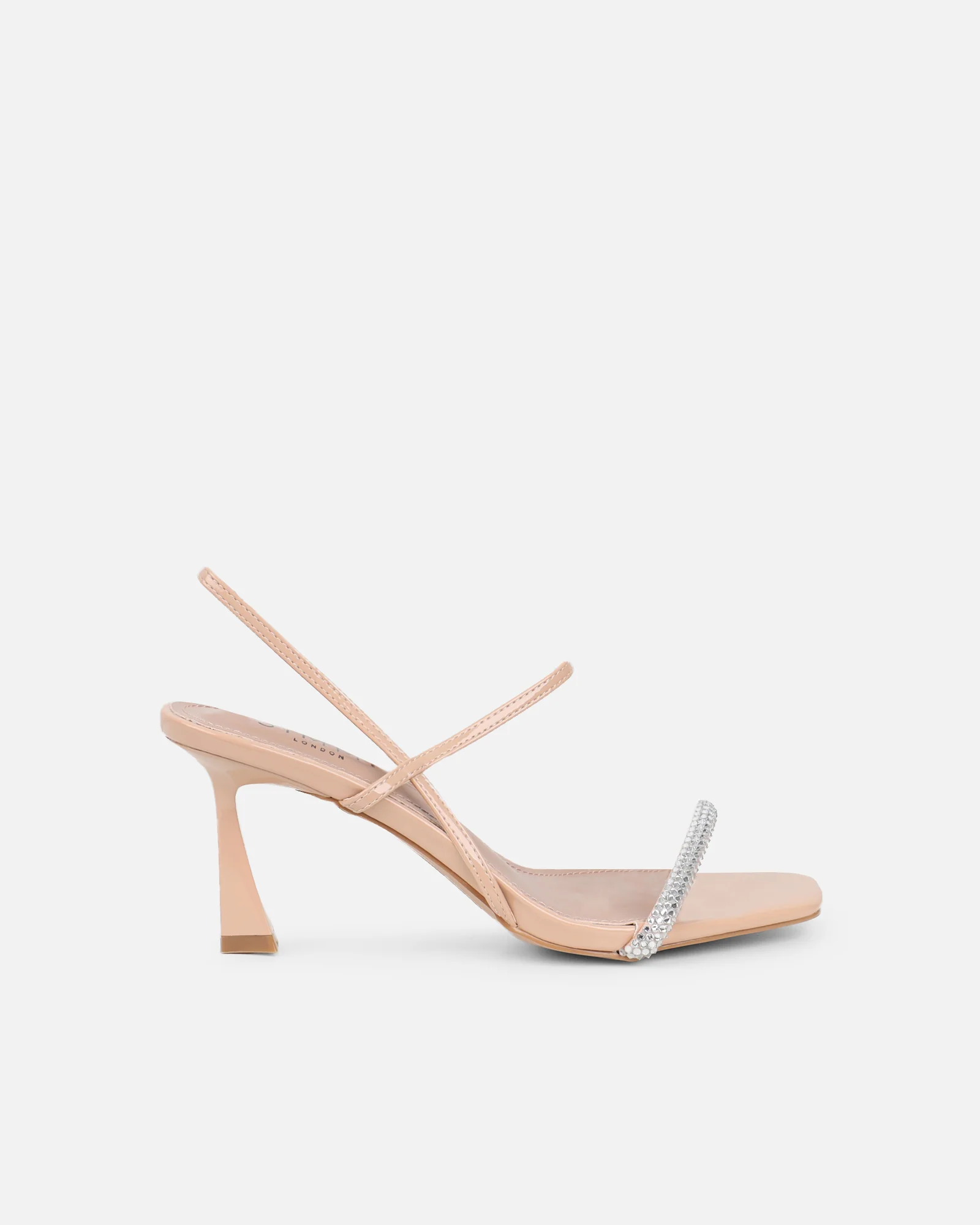 Gillespie Nude Diamante Heeled Sandals - Image 2