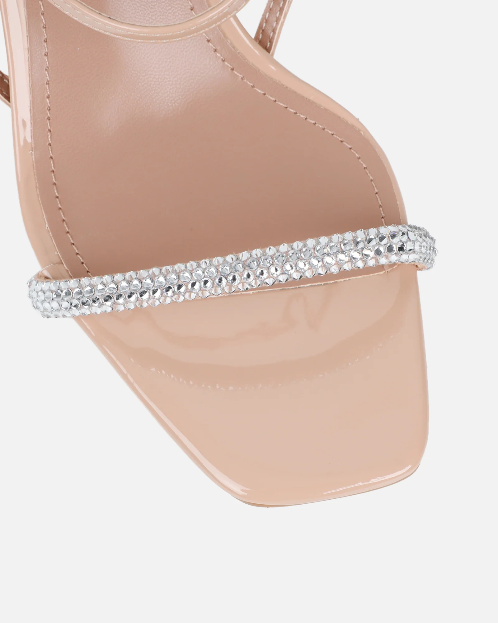 Gillespie Nude Diamante Heeled Sandals - Image 3