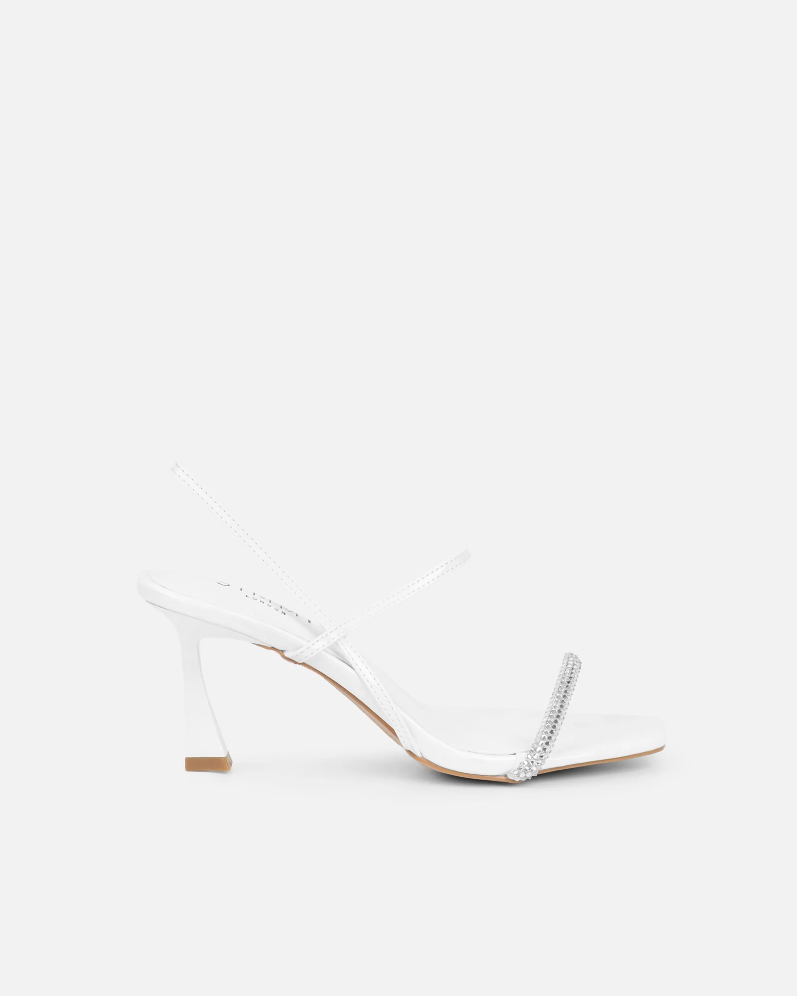 Gillespie White Diamante Heeled Sandals - Image 2