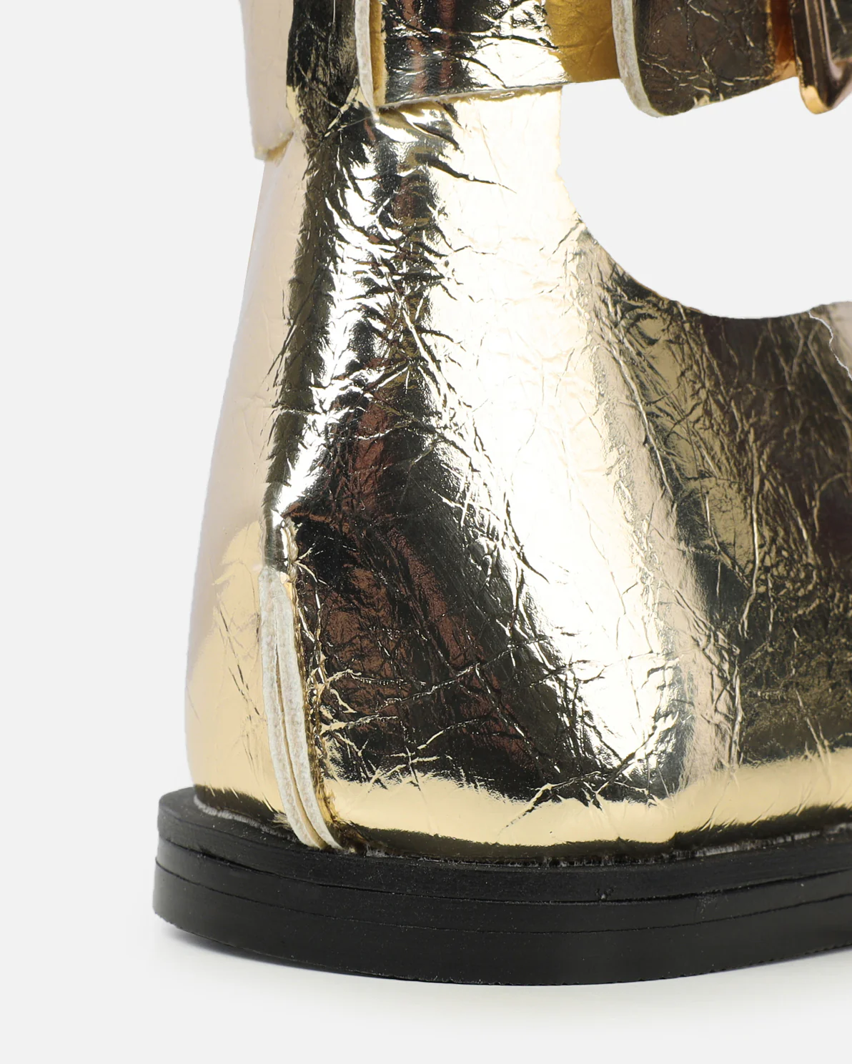Gypsy Gold Metallic Toe Loop Flat Sandals - Image 3