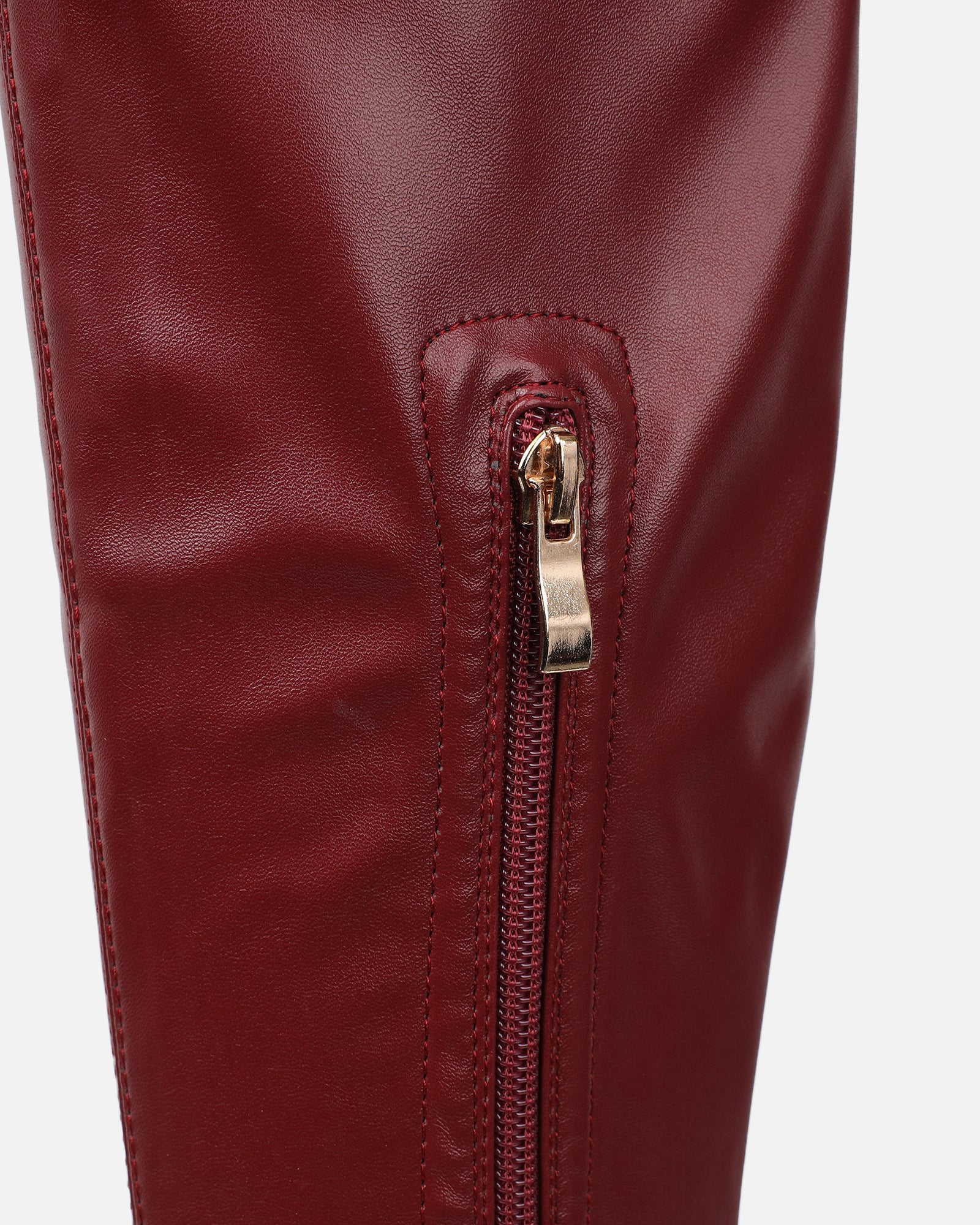 Hades Burgundy Stretch Over The Knee Boots - Image 3