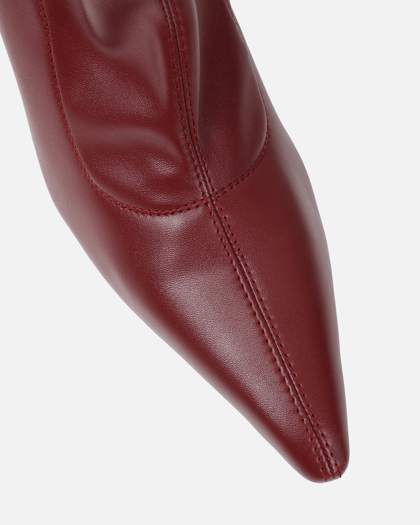 Hades Burgundy Stretch Over The Knee Boots - Image 4