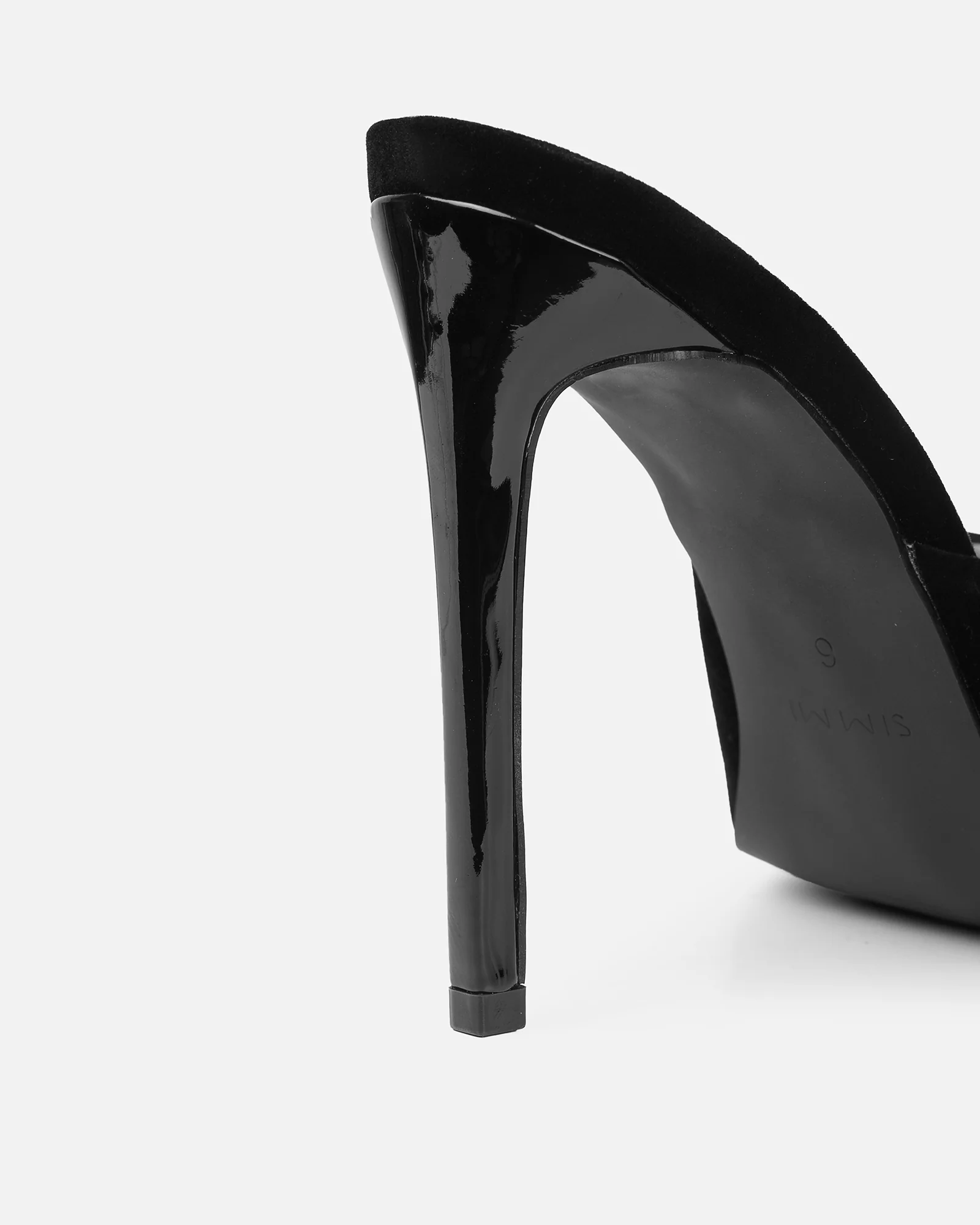 Halima Black Suede Bow Detail Heeled Mules - Image 4