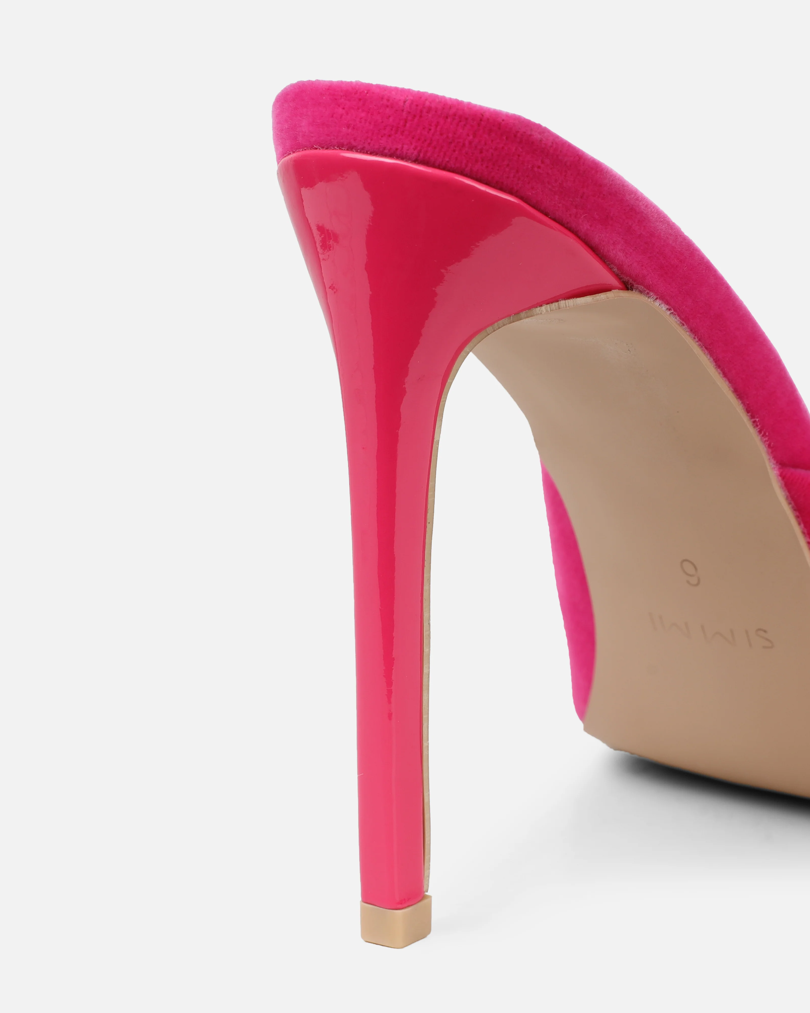 Halima Pink Suede Bow Detail Heeled Mules - Image 3