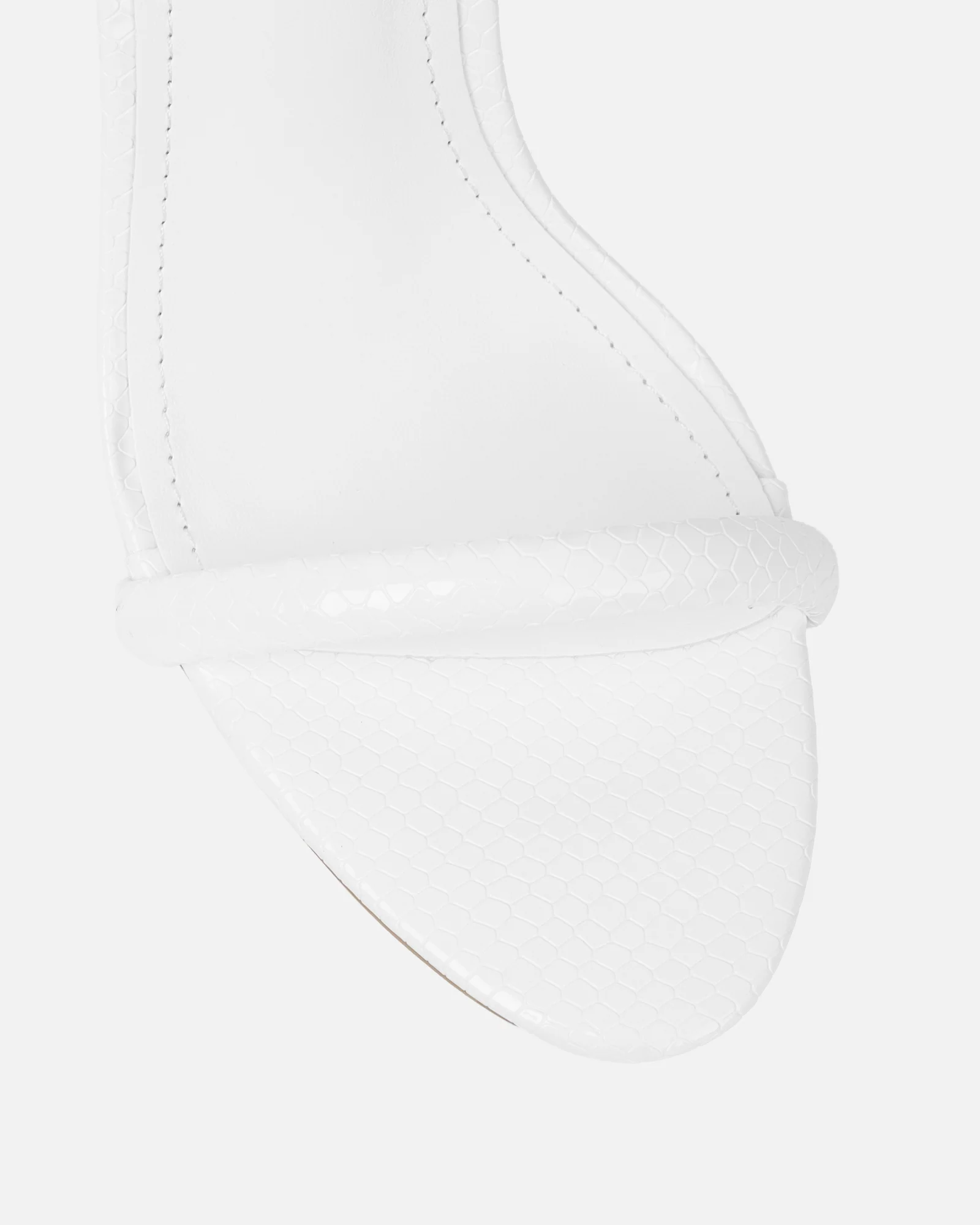 Harika White Snake Chain Detail Heeled Sandals - Image 4