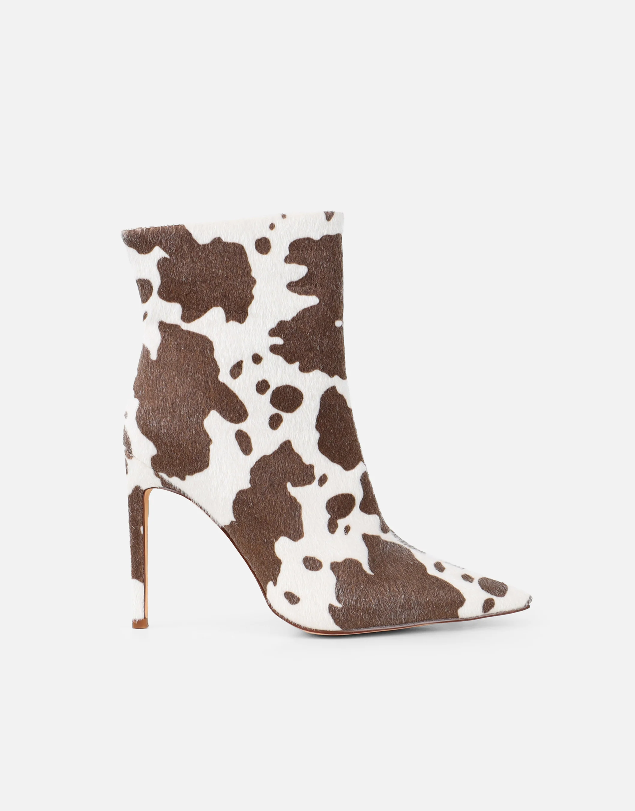 Harvie Cow Print Heeled Ankle Boots - Image 2
