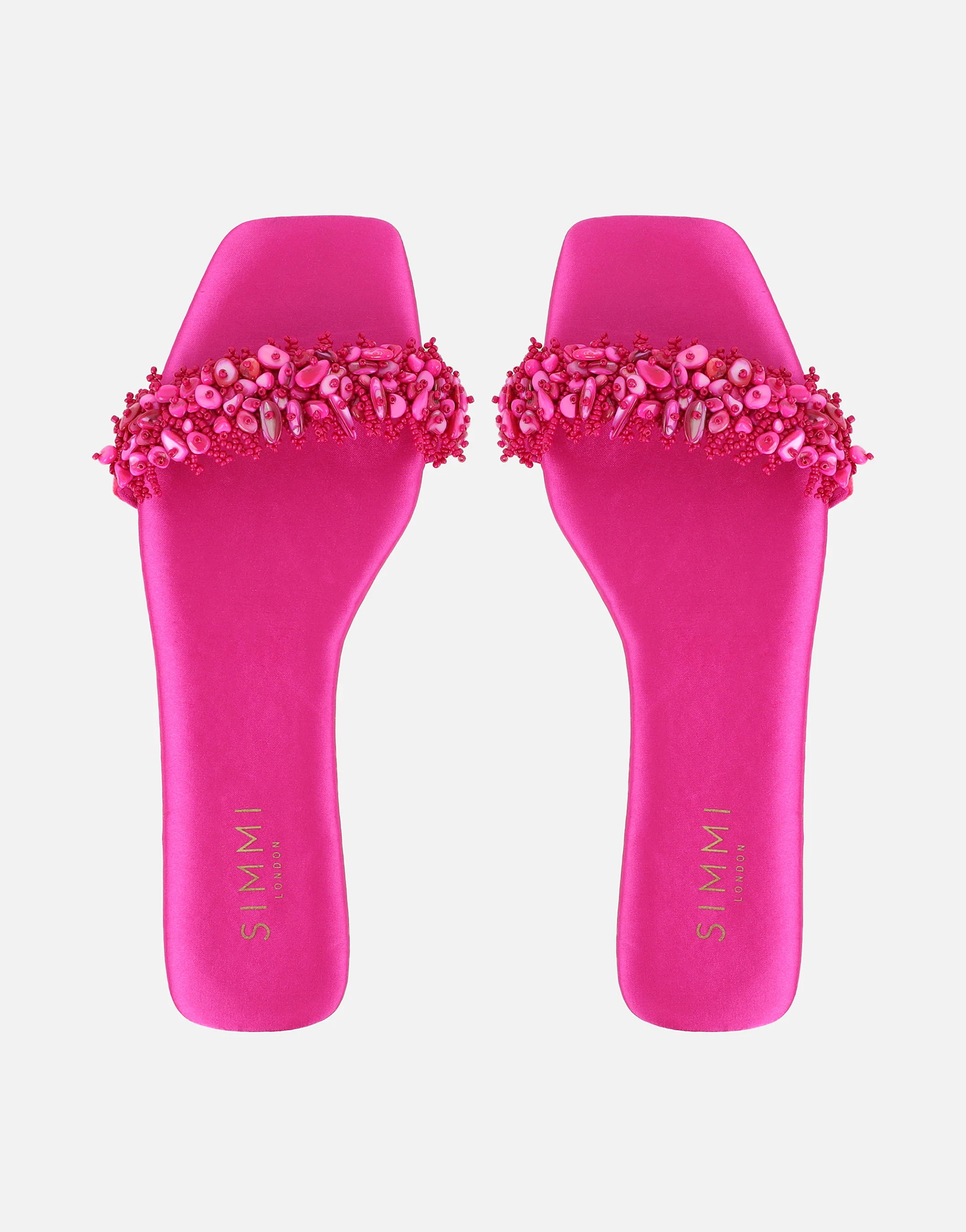 Hatty Pink Slip On Flat Sandals - Image 3