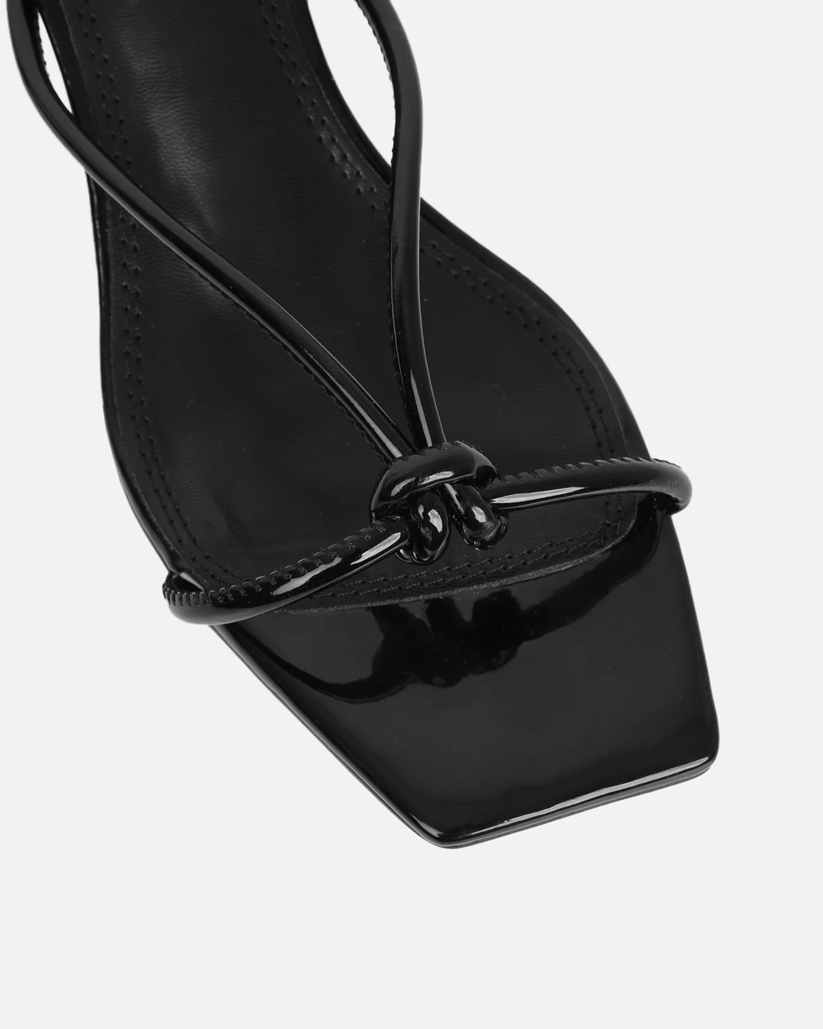 Haylen Black Patent Knotted Mules - Image 4