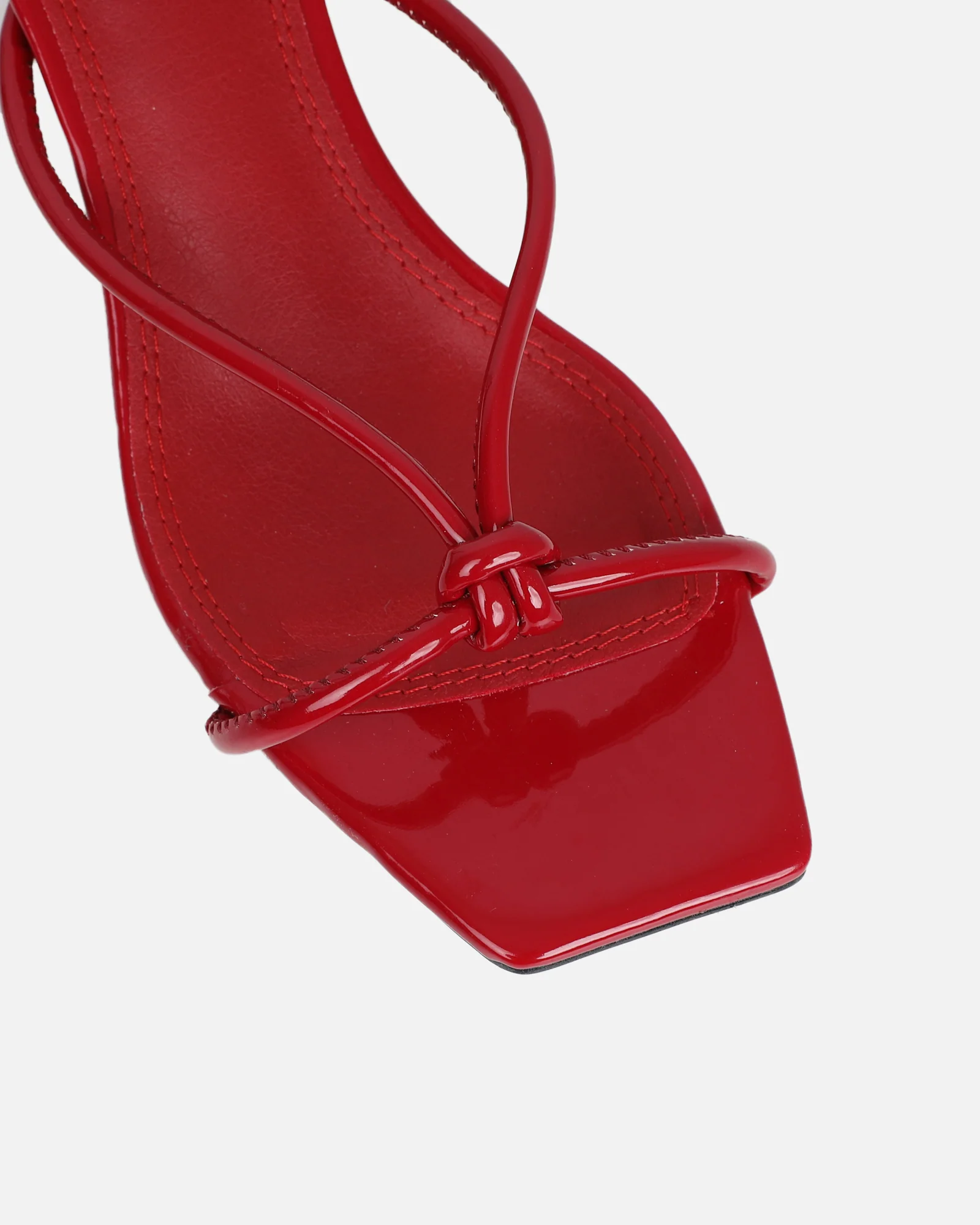 Haylen Burgundy Patent Knotted Mules - Image 4