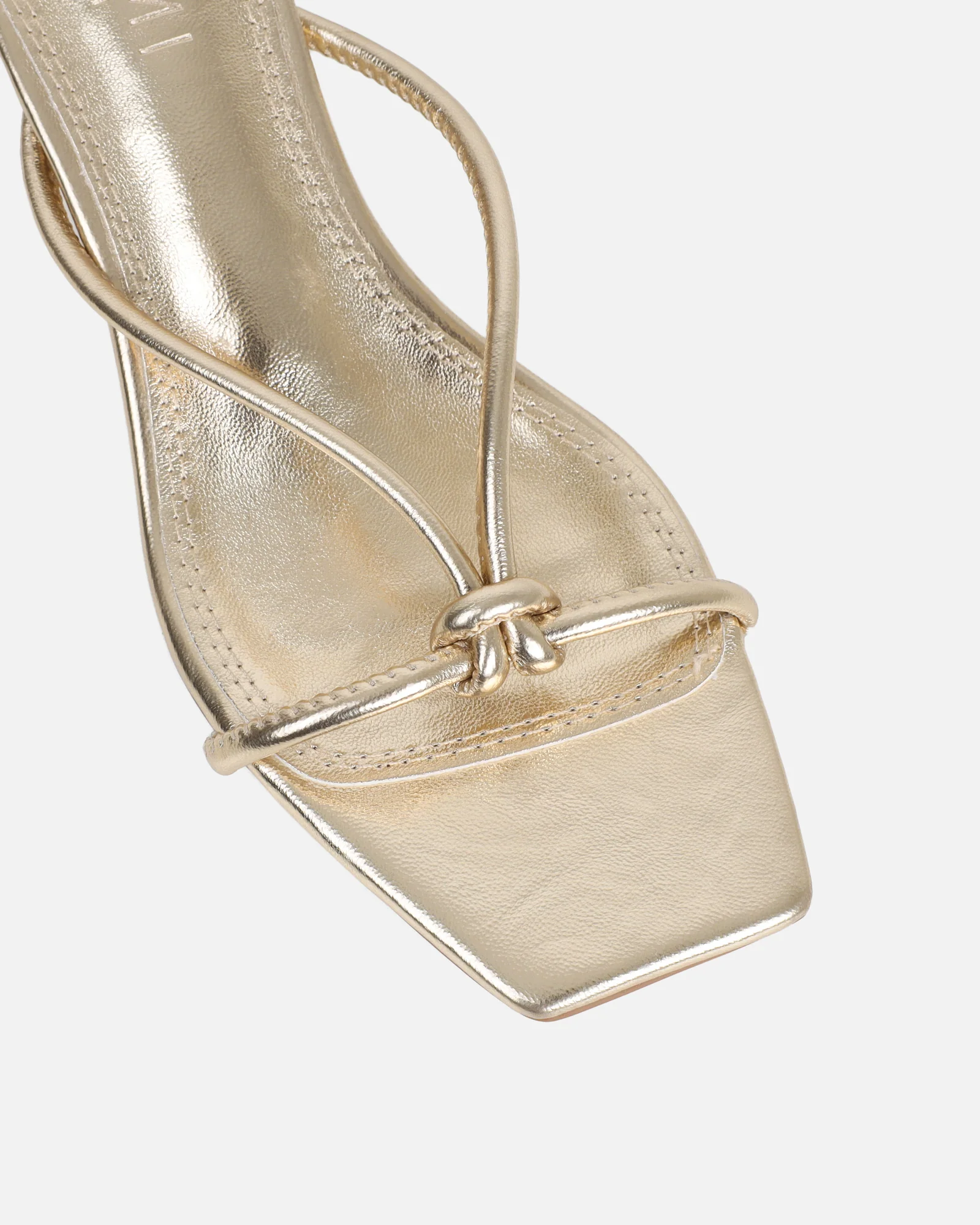 Haylen Gold Metallic Knotted Mules - Image 4