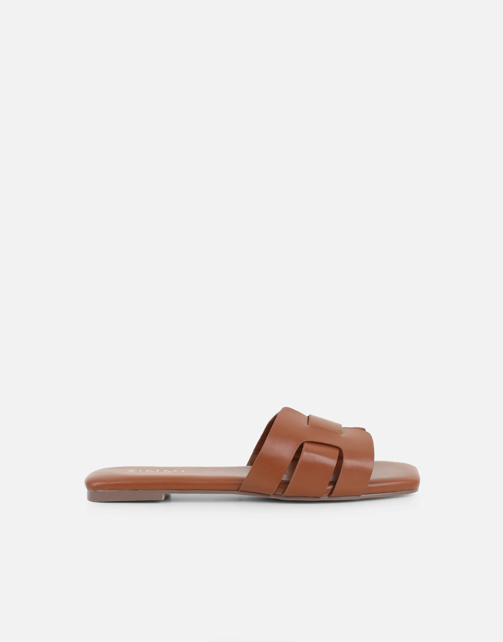 Holly Tan Slip On Flat Sandals - Image 2