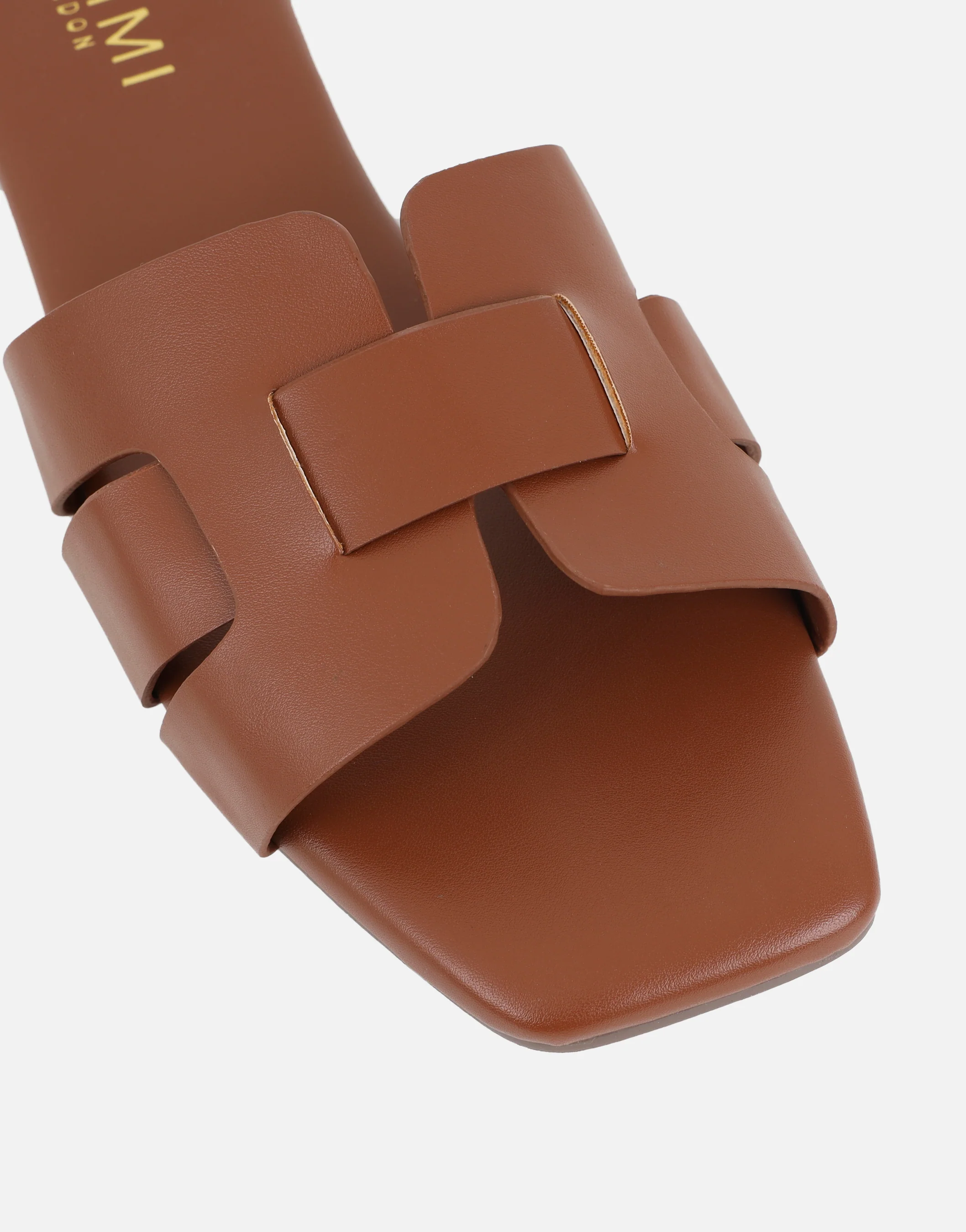 Holly Tan Slip On Flat Sandals - Image 4