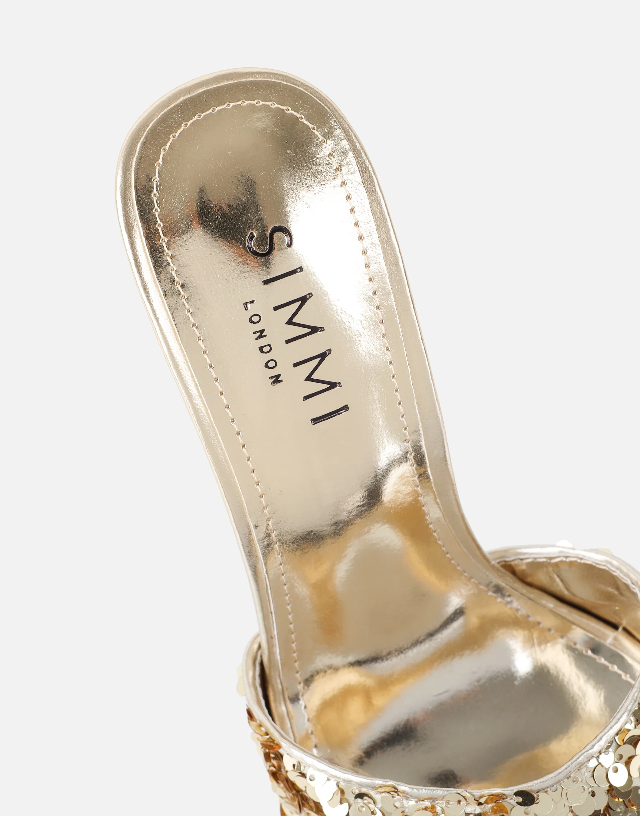 Hope Gold Sequin Heeled Sandals - Image 3
