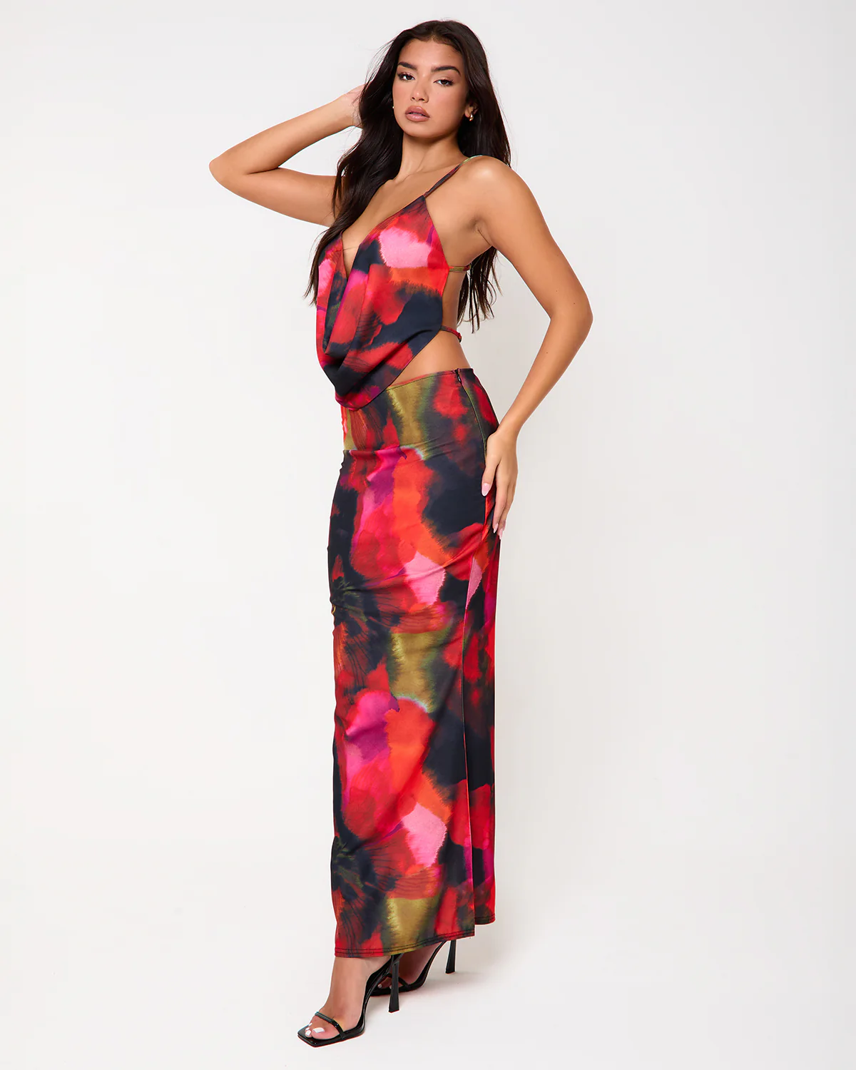 Hudson Print Cowl Neck Maxi Set - Image 4