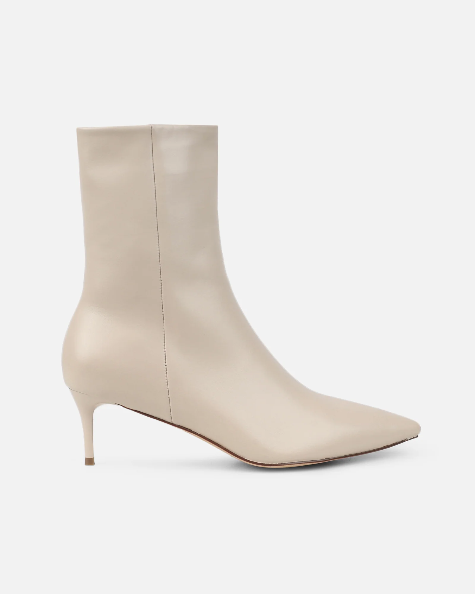 Huxley Nude Low Heel Ankle Boots - Image 2