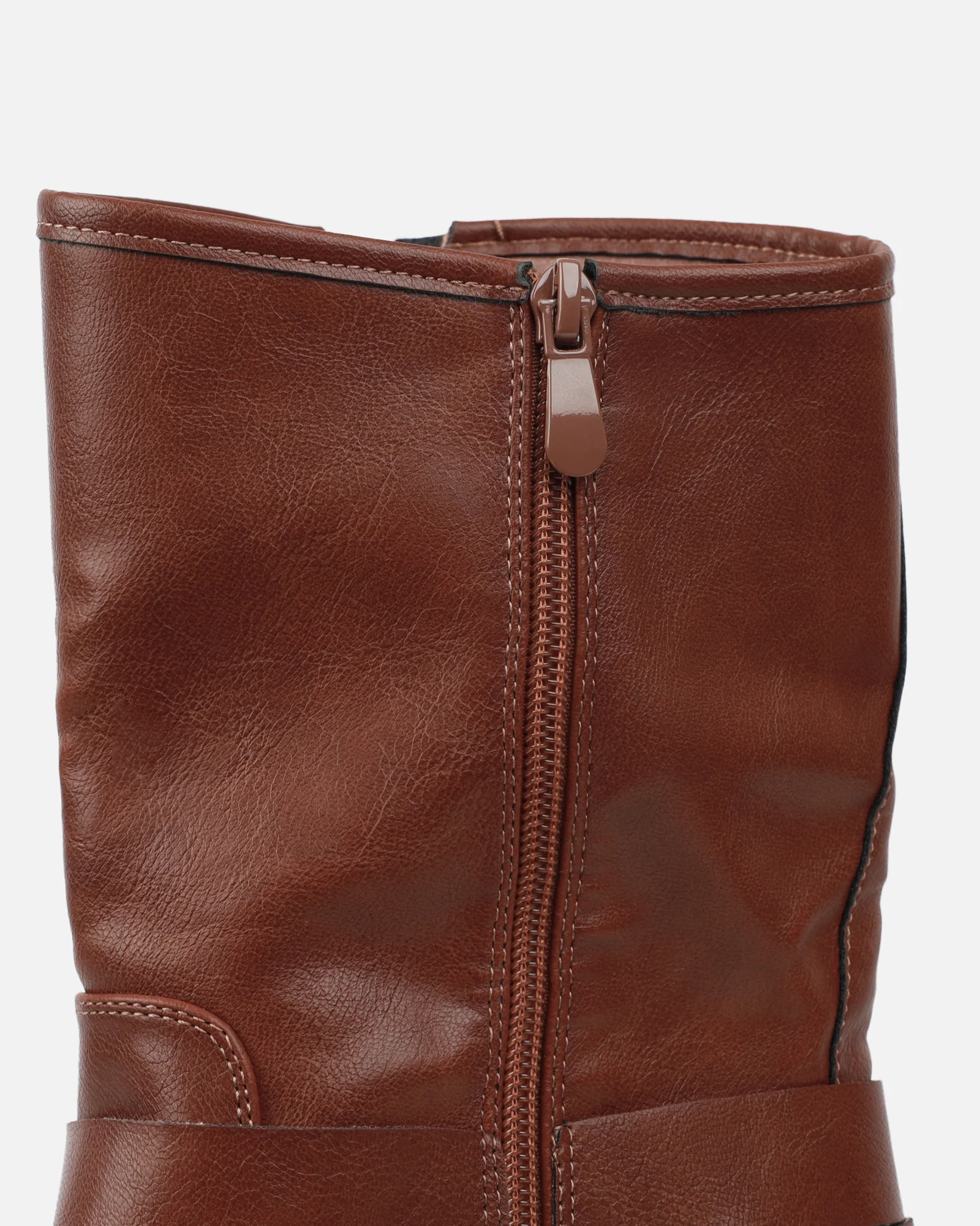 Indi Tan Short Biker Boots - Image 3