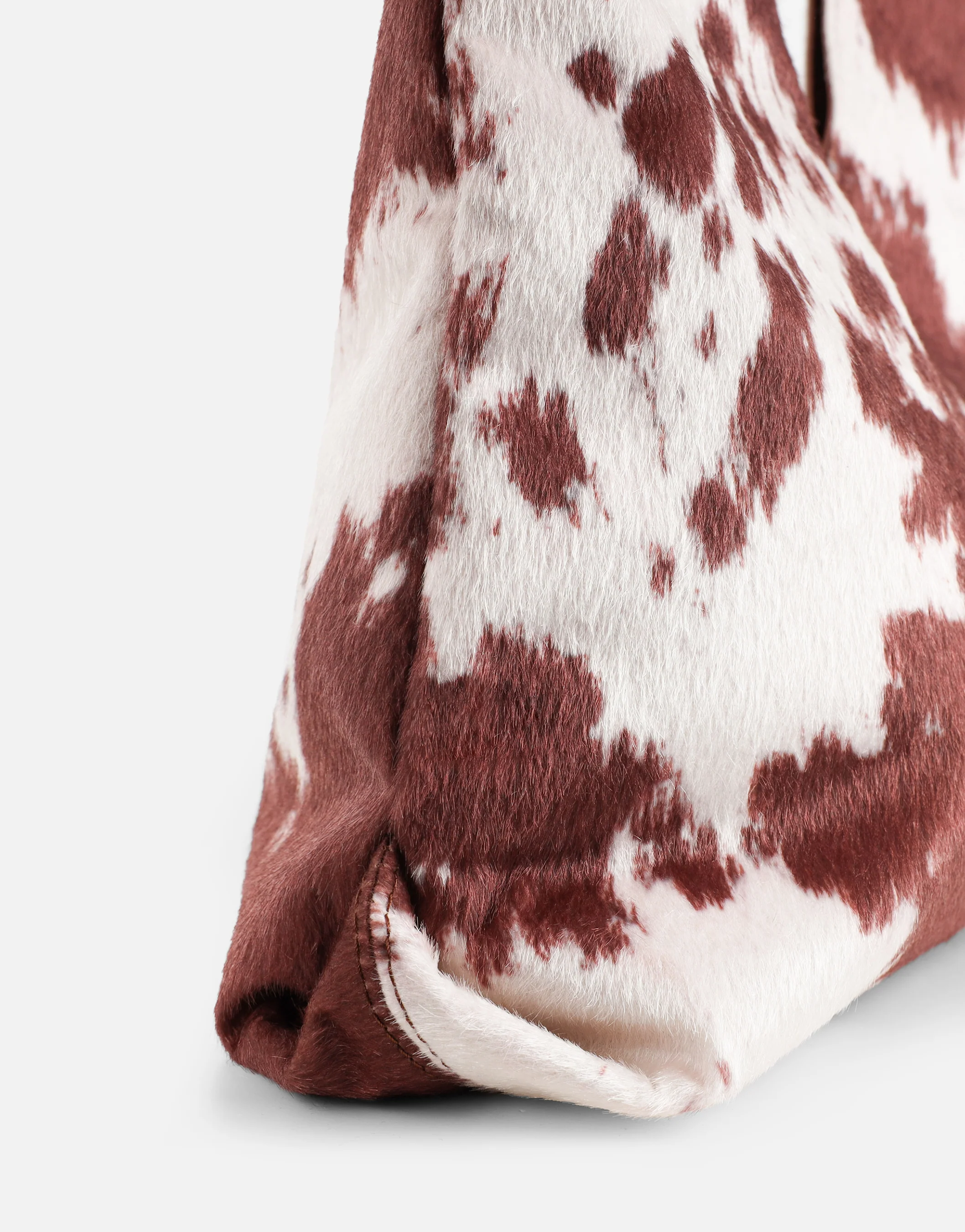 Isla Large Cow Print Suede Shoulder Bag - Image 4