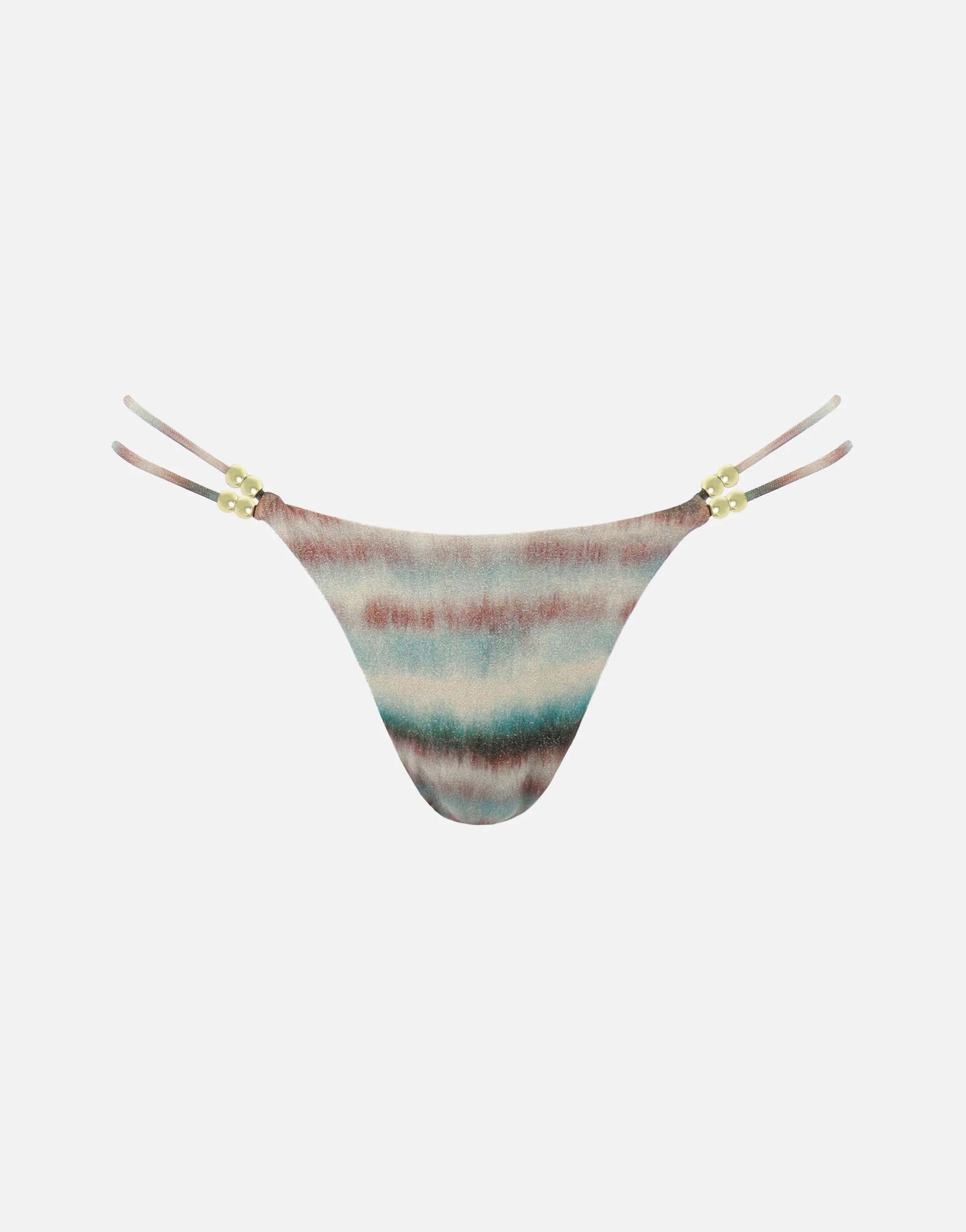 Jade Tie Dye Double Strap Bikini Bottoms In Multi - Image 6