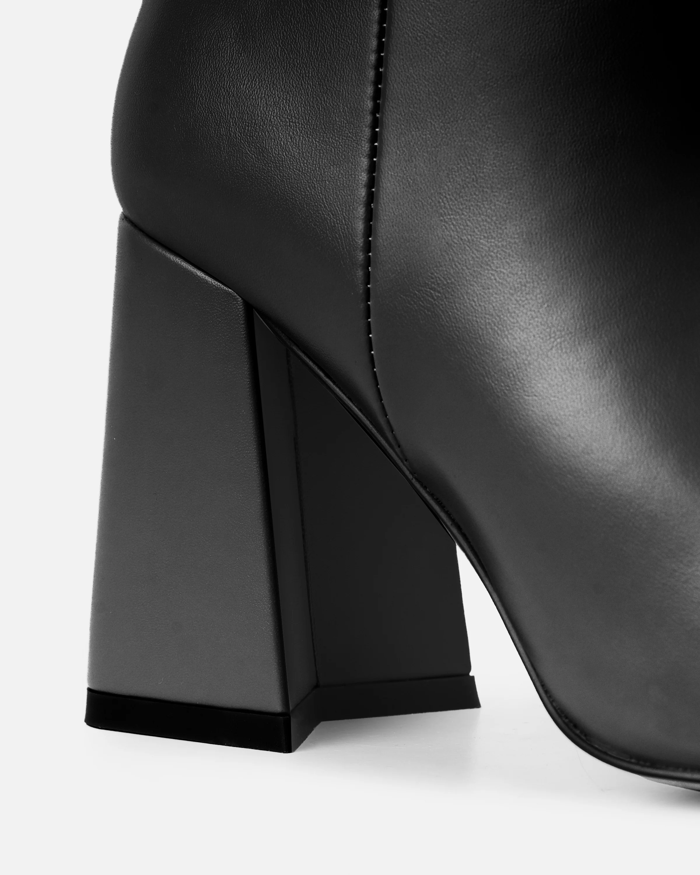Jameson Black Mid Heeled Ankle Boots - Image 3