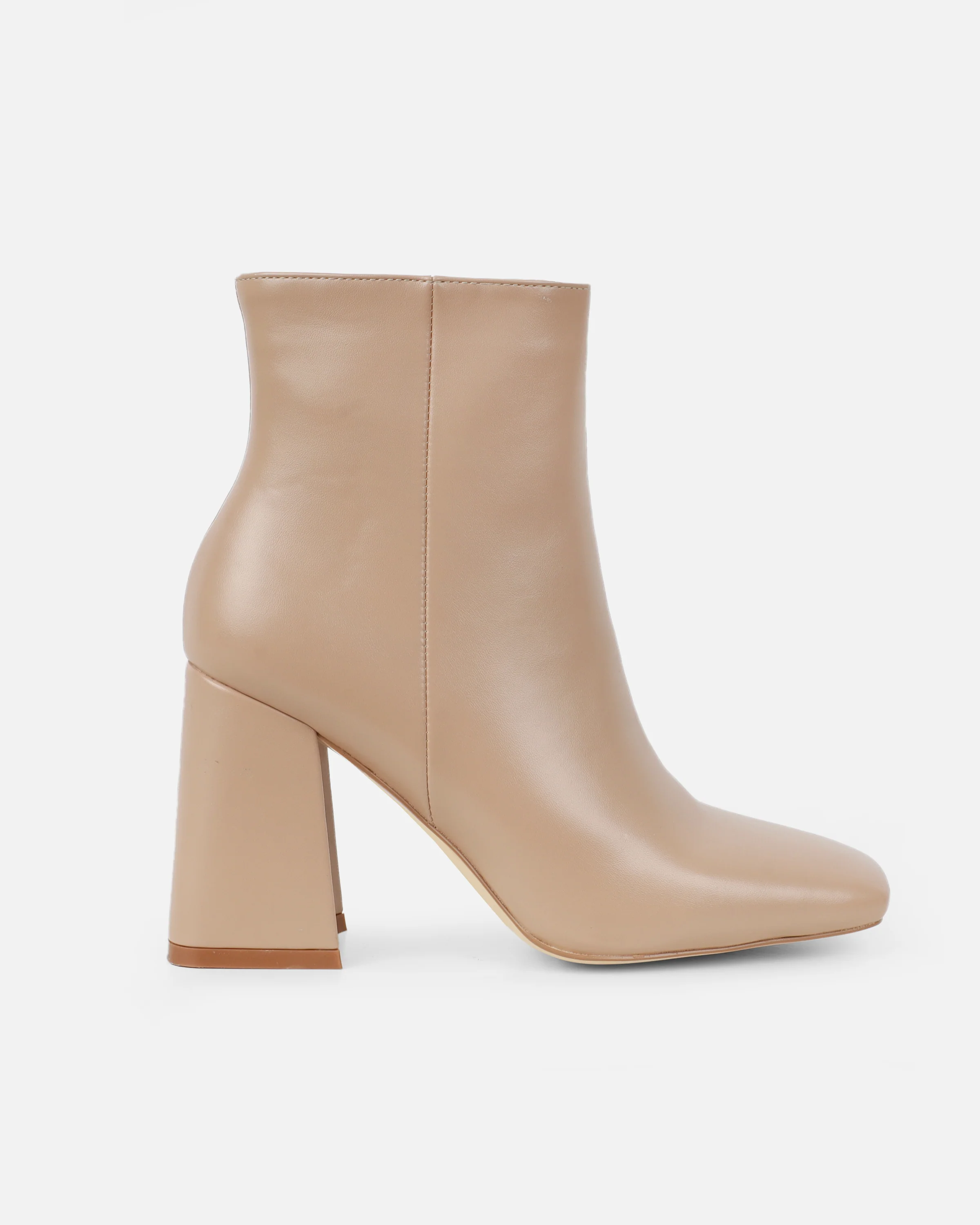 Jameson Dark Nude Mid Heeled Ankle Boots - Image 2