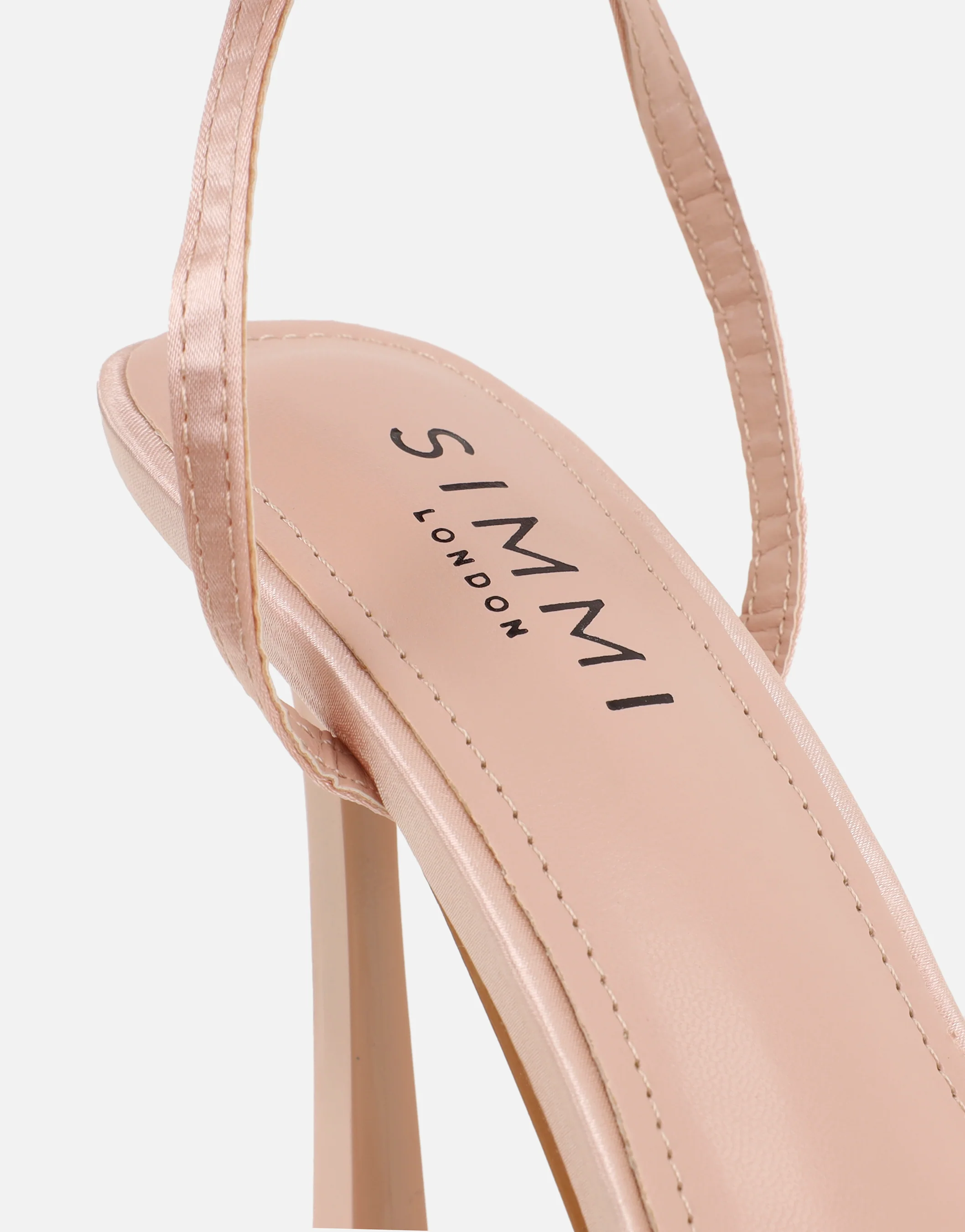 Janeena Blush Lace Bow Detail Heeled Sandals - Image 3