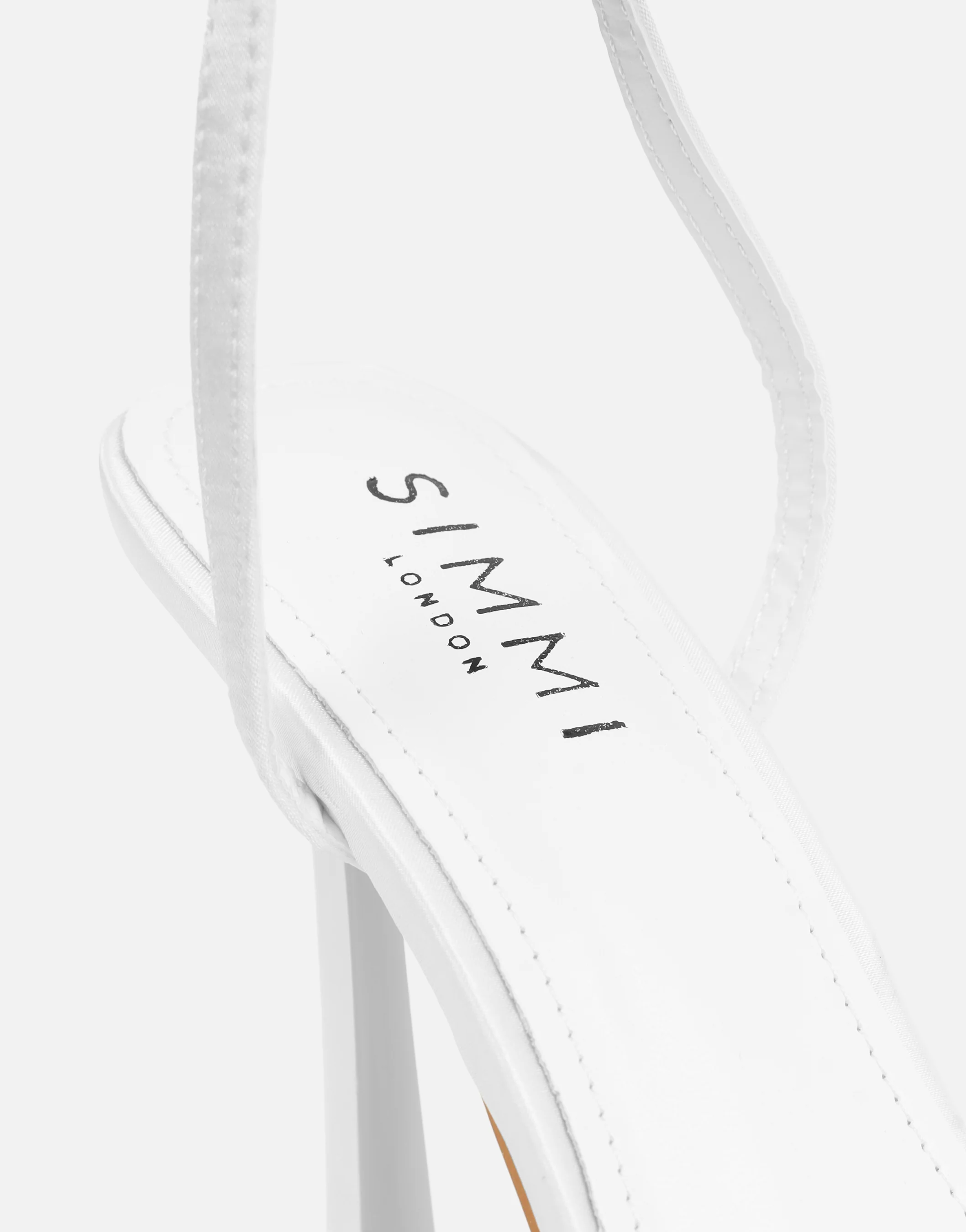 Janeena White Lace Bow Detail Heeled Sandals - Image 3