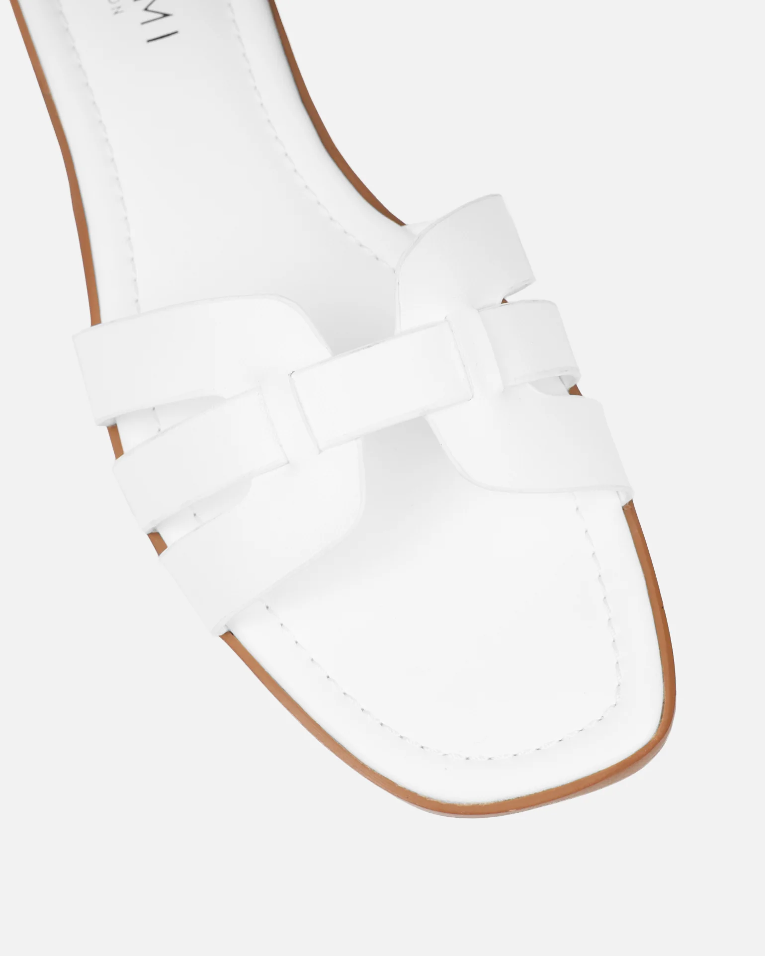Jorja White Slip On Flat Sandals - Image 4