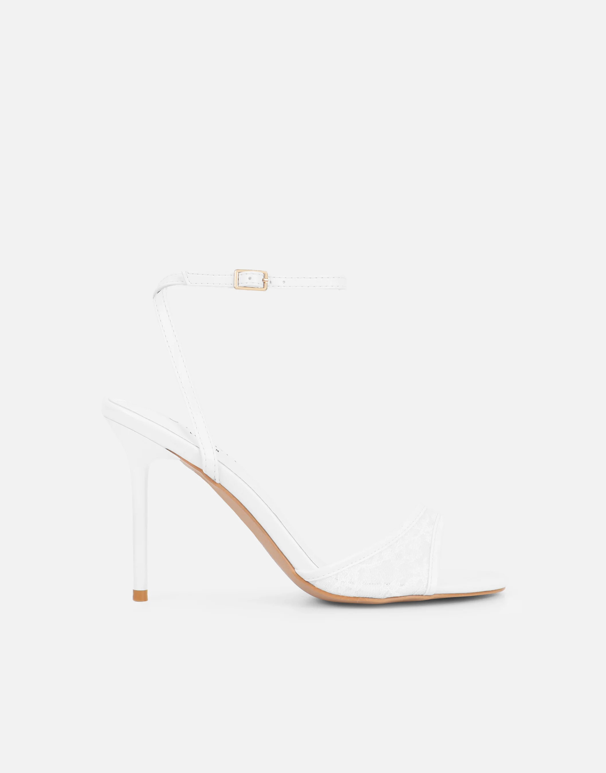 Juby White Mesh Heeled Sandals - Image 2